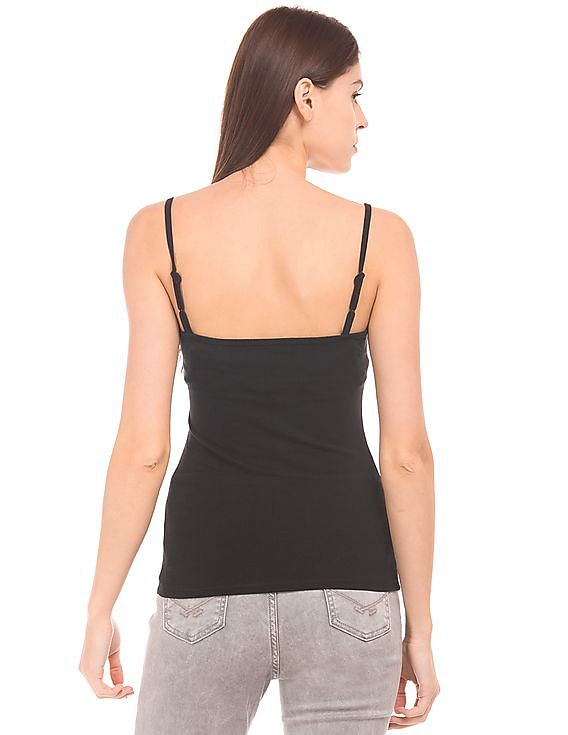 U.S. Polo Assn. Women Solid Cotton Camisole