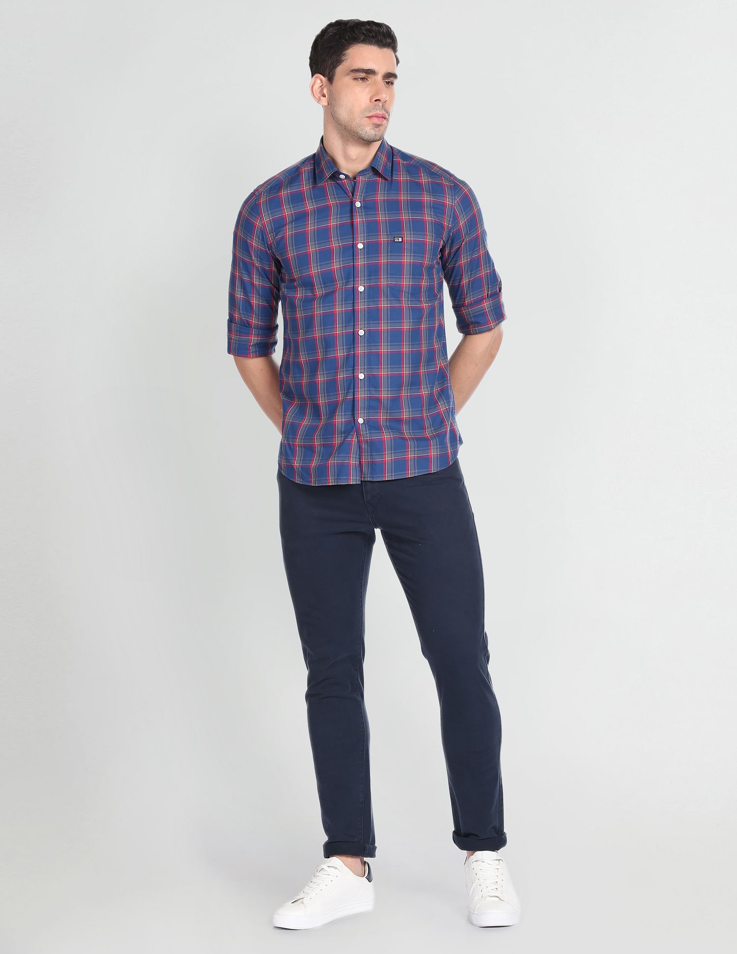 Arrow Sports Tartan Check Casual Shirt