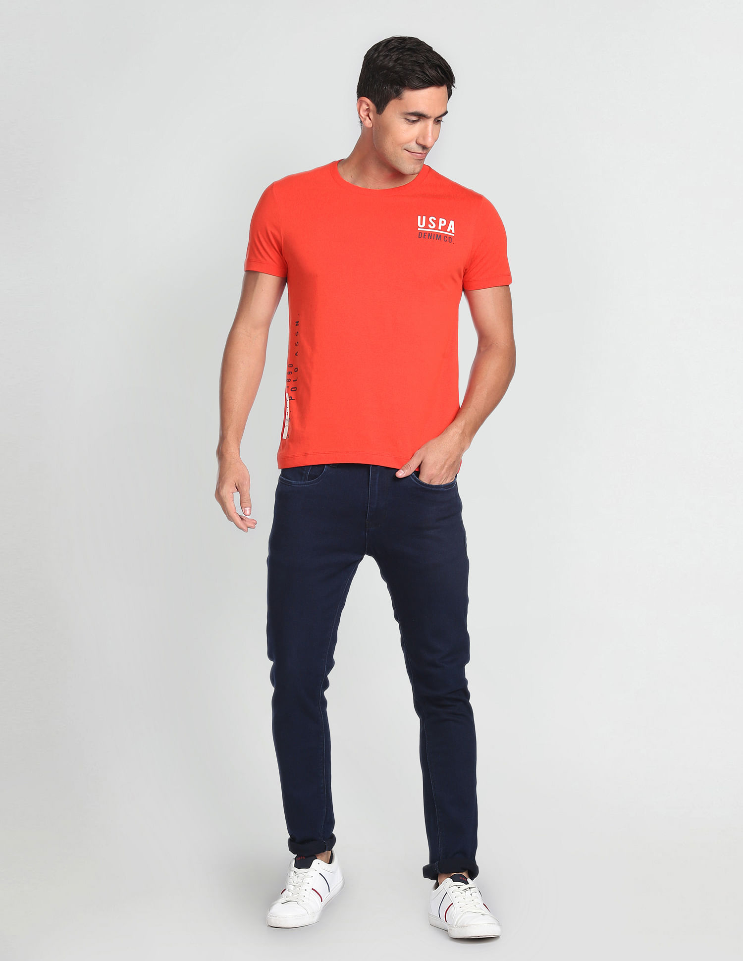 U.S. Polo Assn. Denim Co. Crew Neck Solid T-Shirt