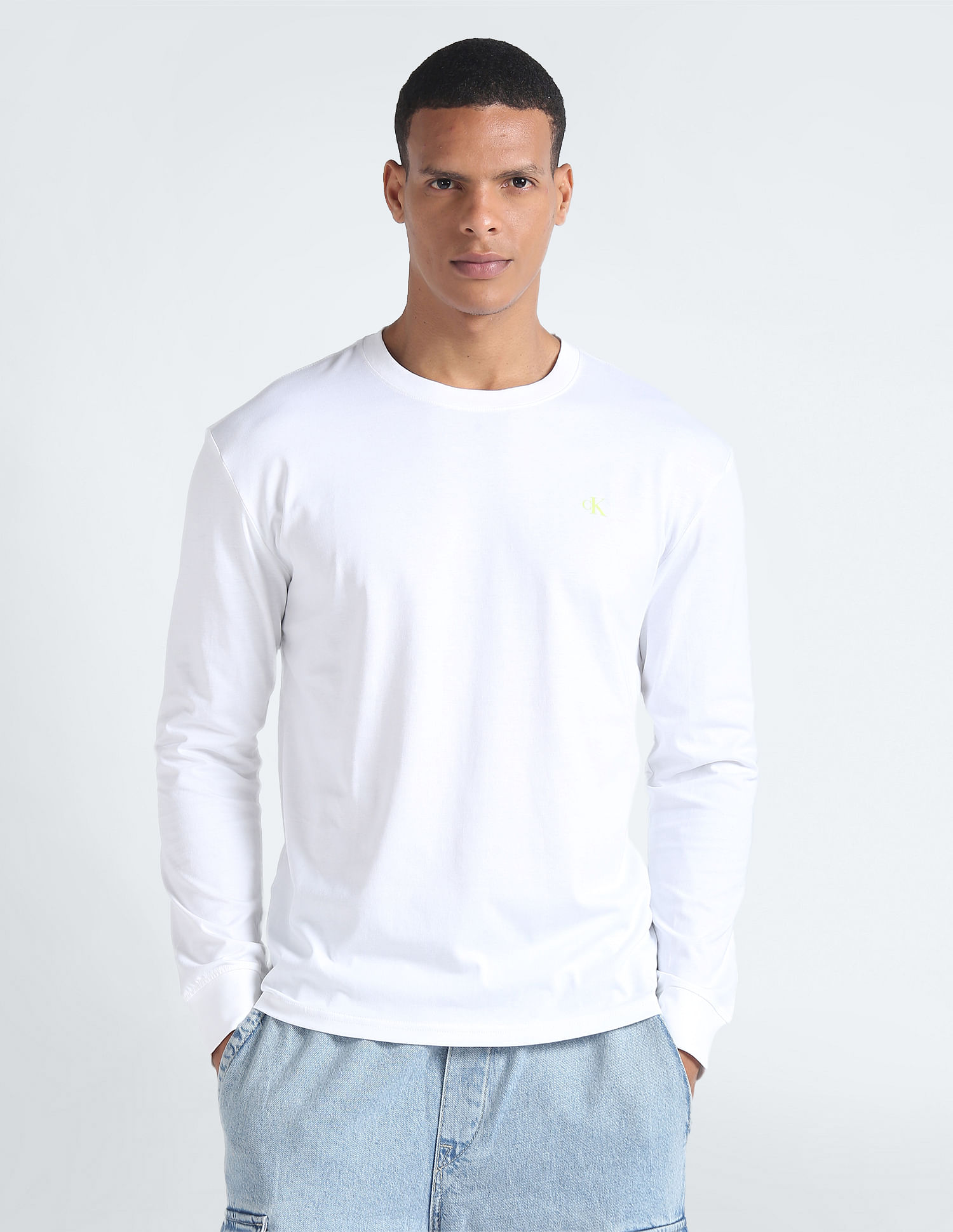【CK JEAN】RELAX FIT INSTITUTIONAL LOGO LONG SLEEVE T-SHIRT Calvin Klein Institutional Logo Long Sleeve Tee Ck Black