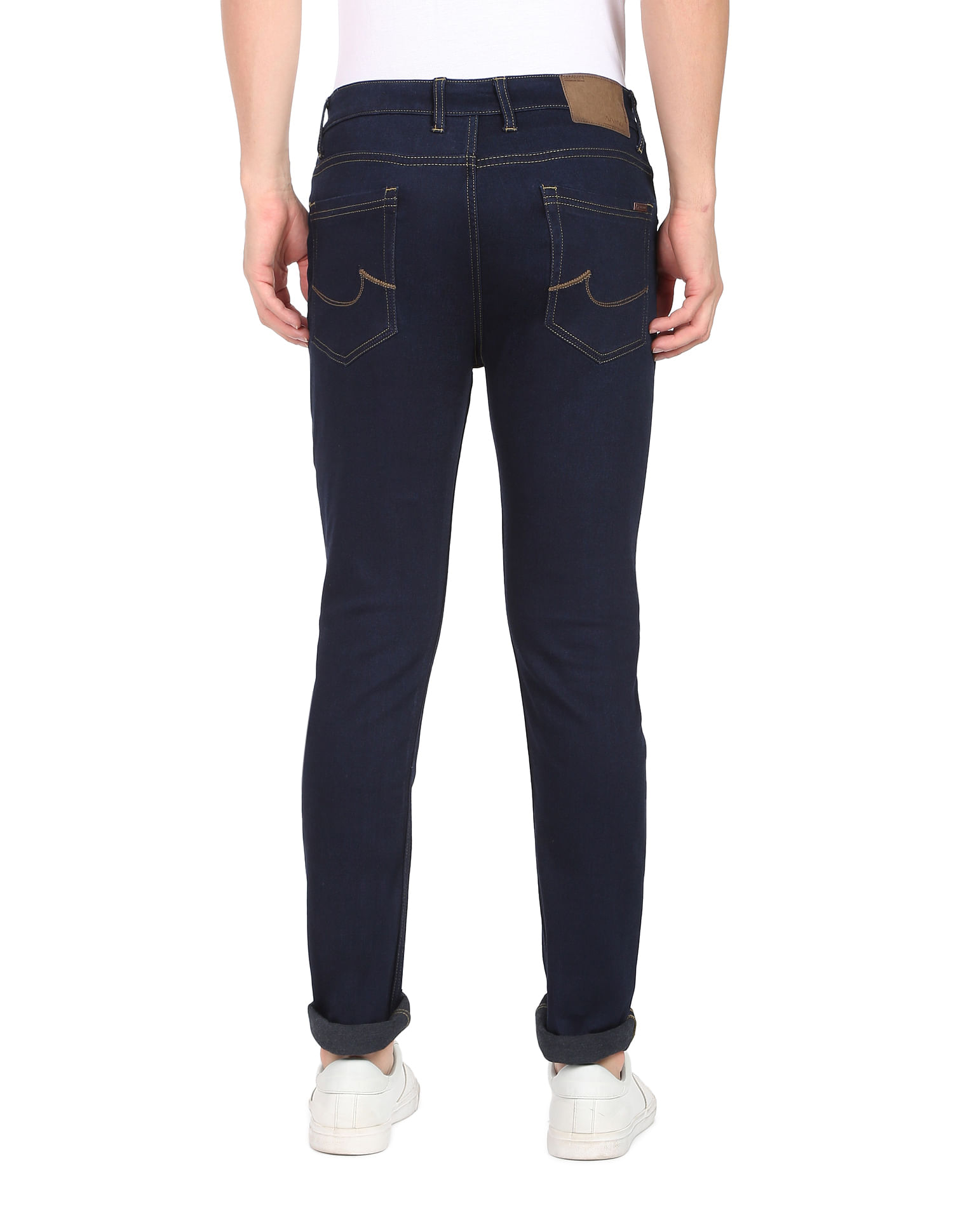 AD by Arvind Mid Rise Slim Fit Rinsed Jeans