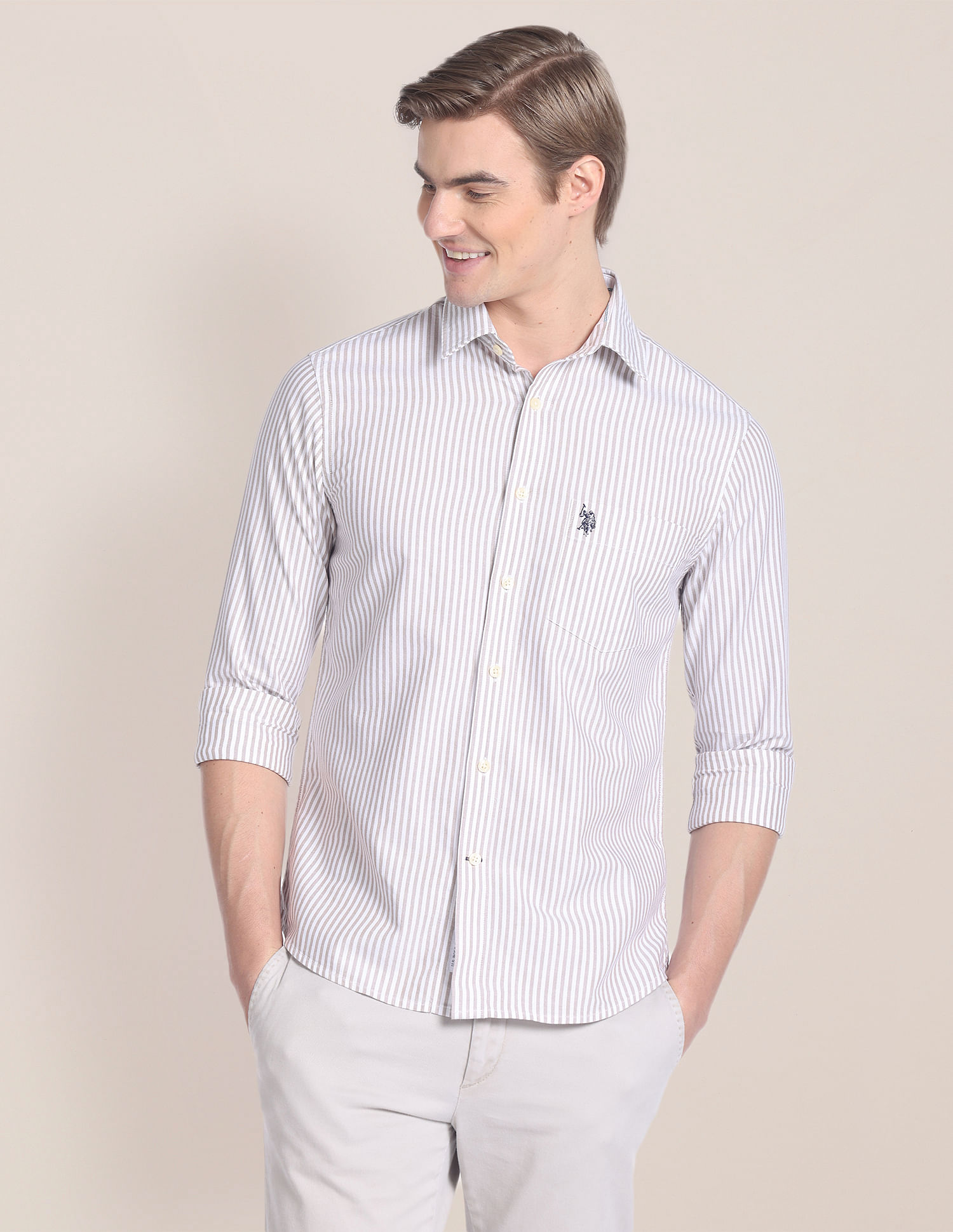 U.S. Polo Assn. Vertical Stripe Cotton Shirt