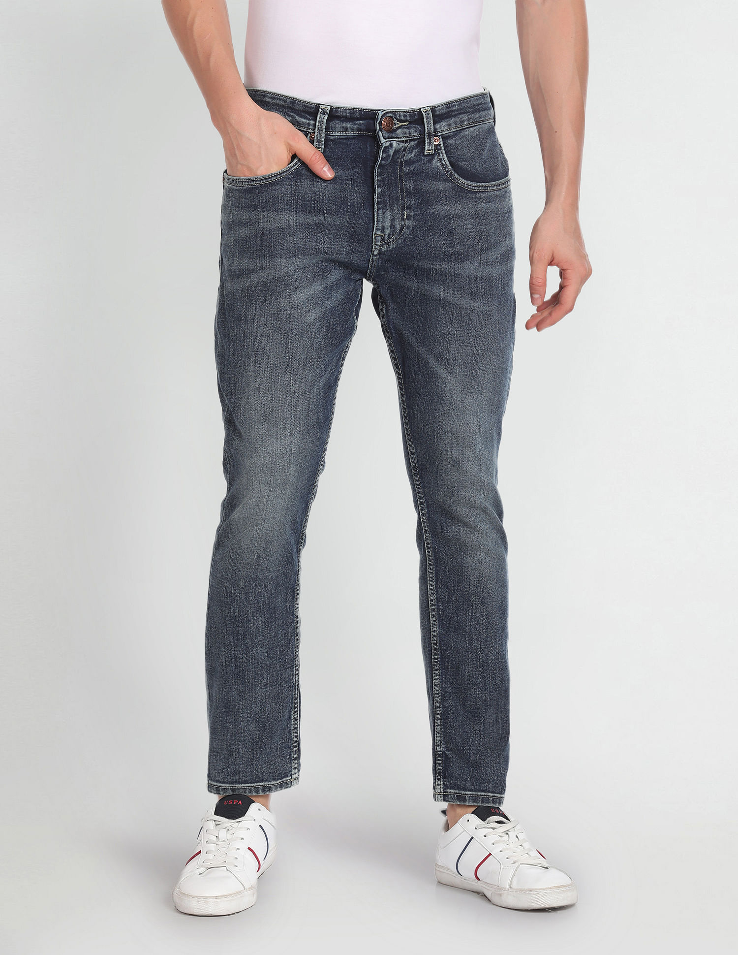 U.S. Polo Assn. Denim Co. Henry Cropped Fit Blue Jeans