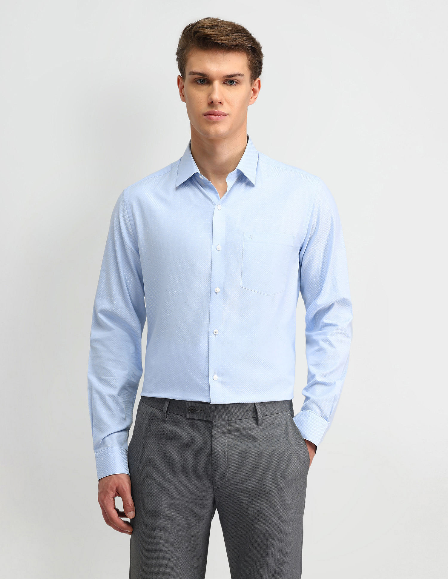 Arrow Slim Fit Textured Pattern Shirt