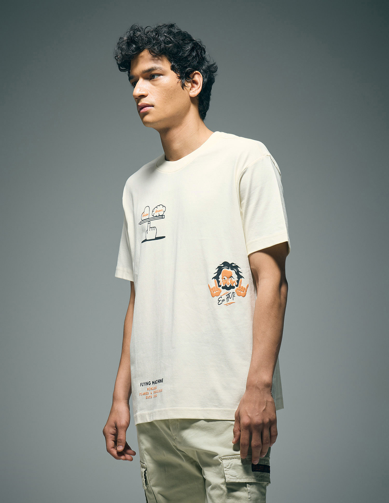Flying Machine Graphic Oversized T-Shirt