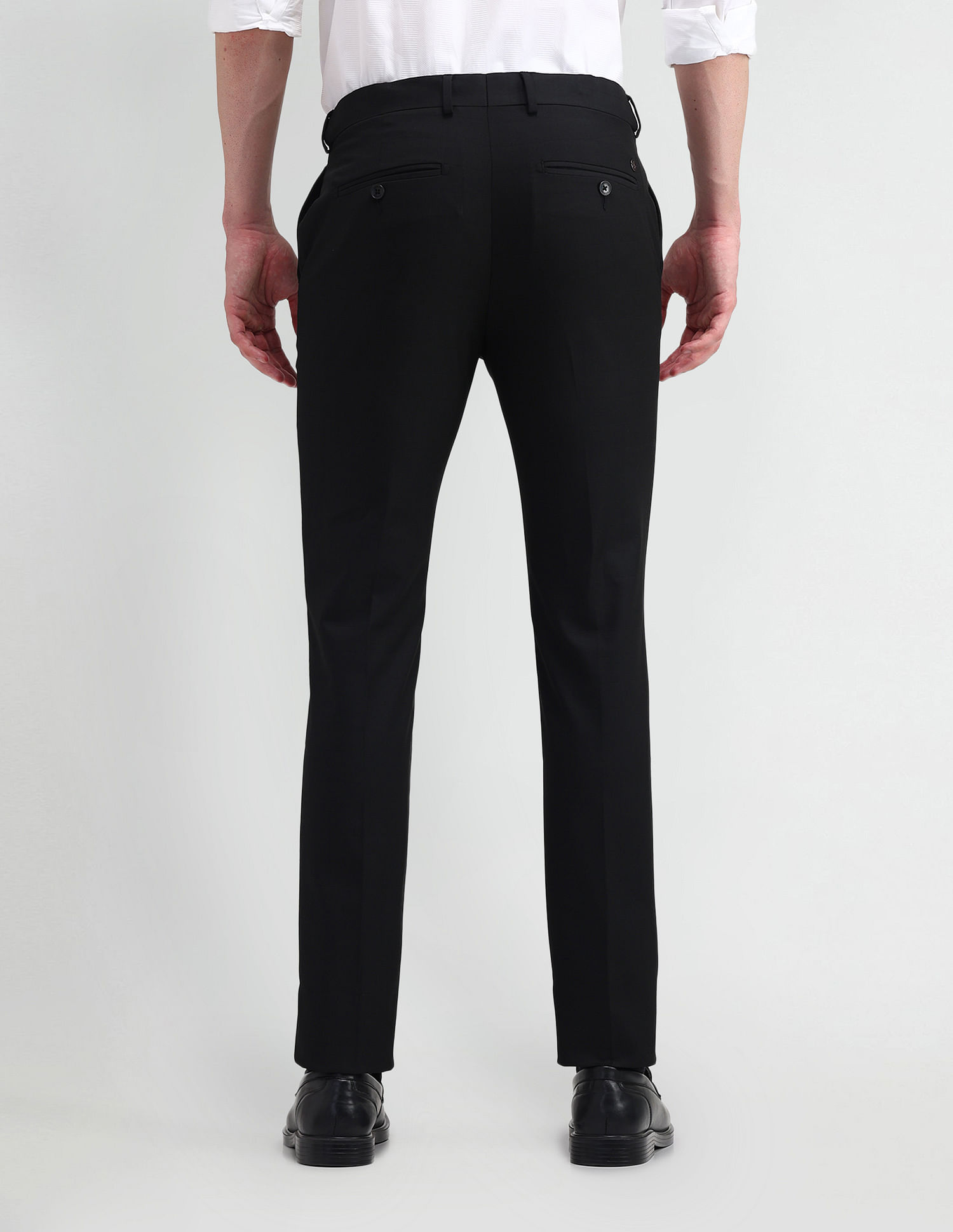 Arrow Slim Fit Mid Rise Trousers