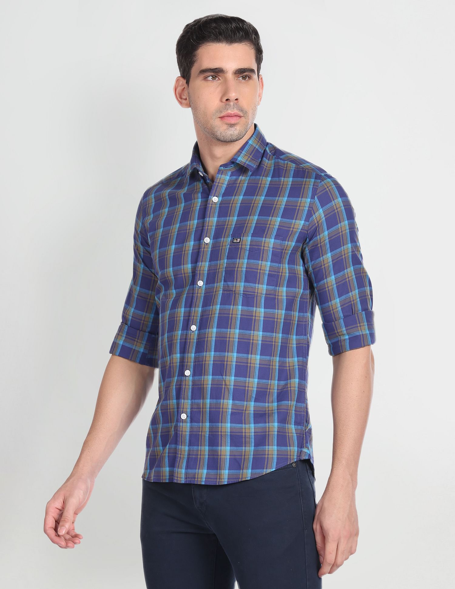 Arrow Sports Tartan Check Casual Shirt