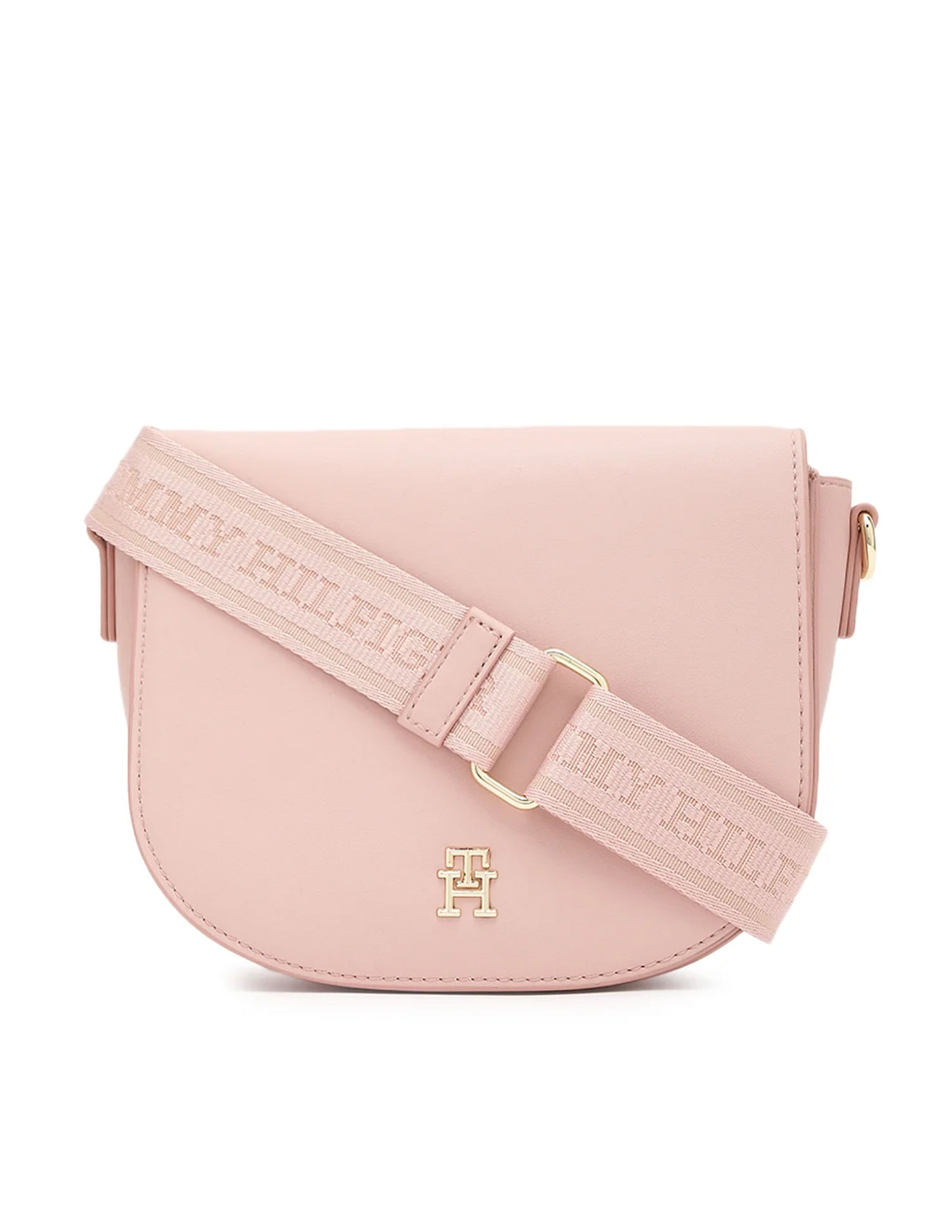 Tommy Hilfiger Textured Black PU Sling Bag
