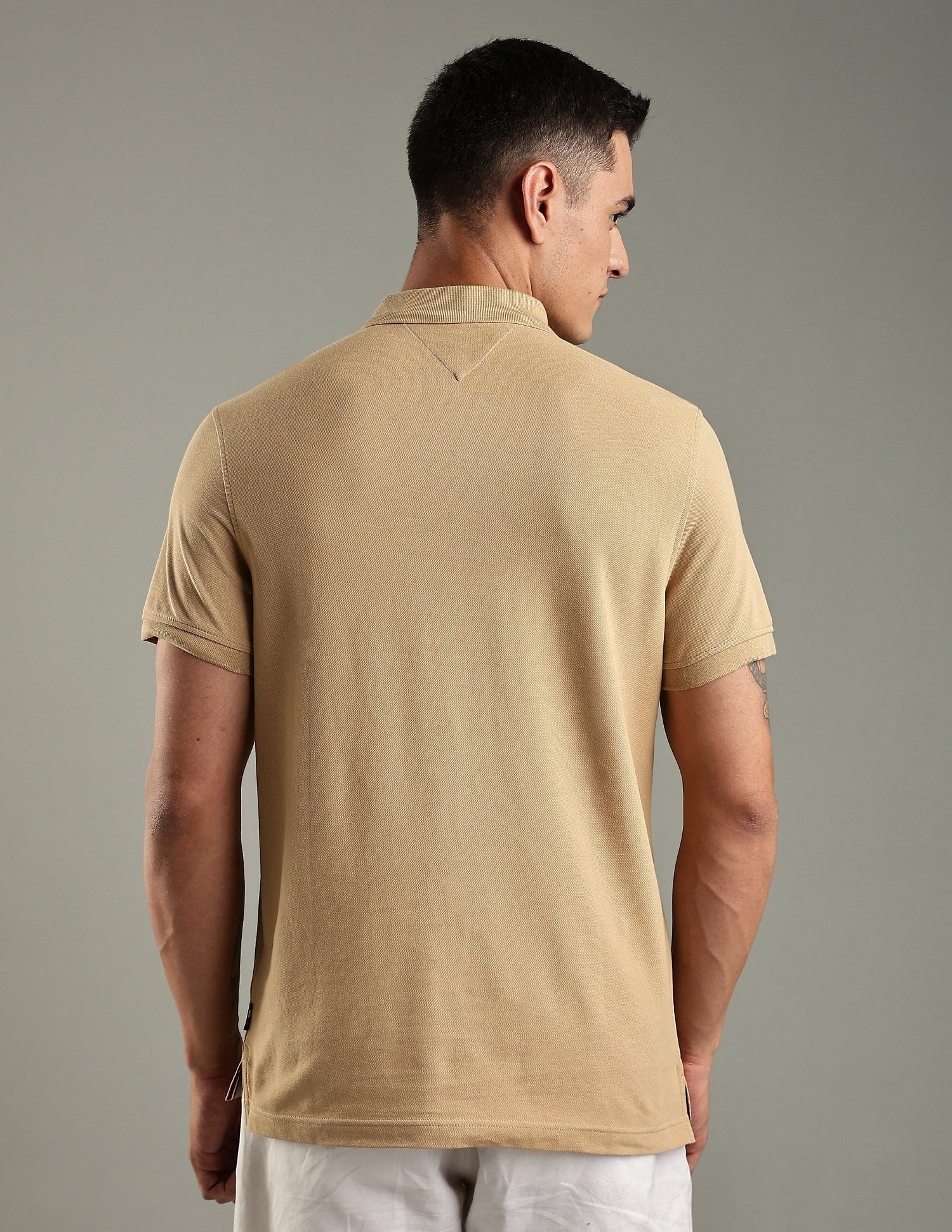 Tommy Hilfiger Solid Regular-Fit Cotton Polo Shirt