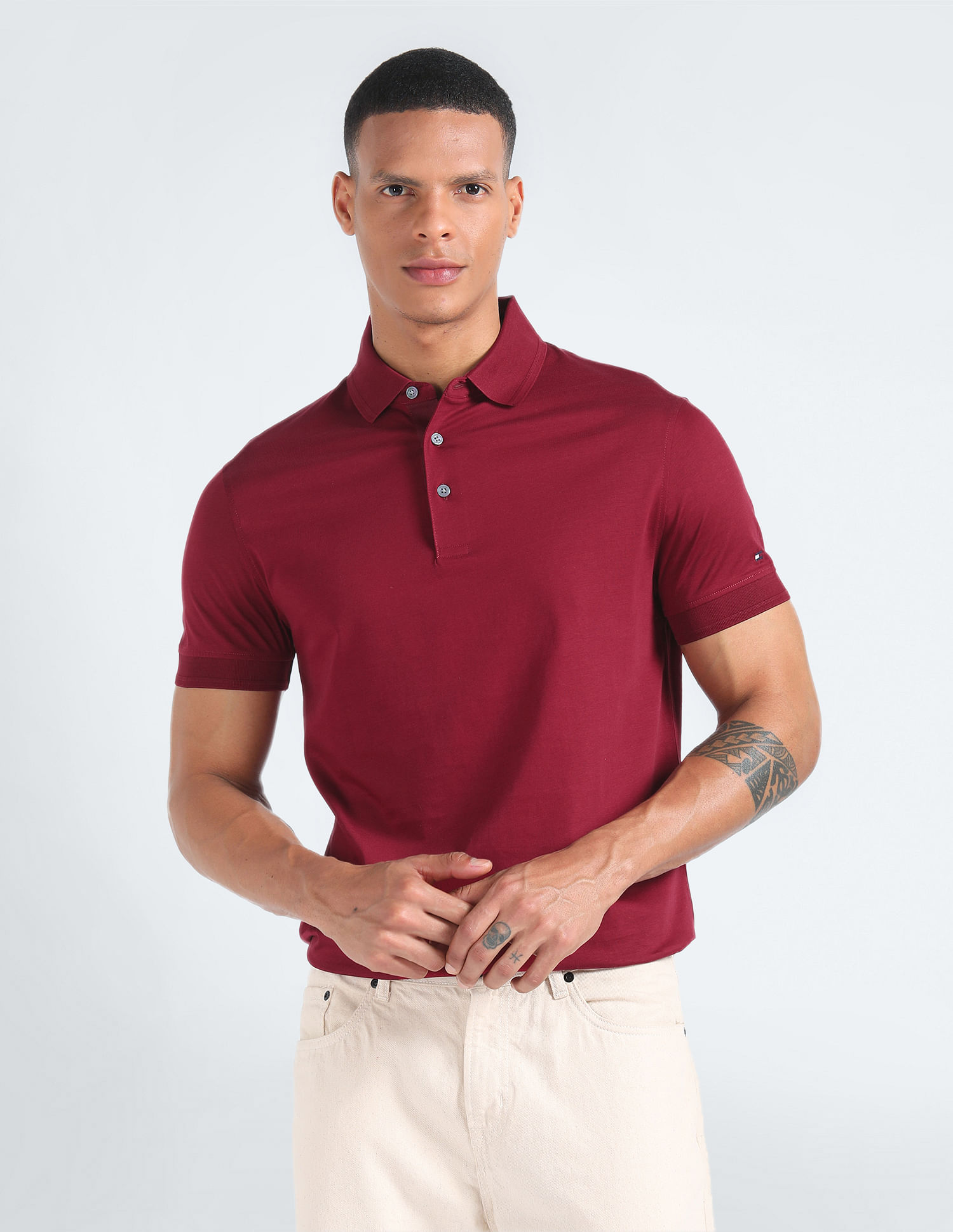Buy Tommy Hilfiger Mercerized Cotton Slim Polo Shirt - NNNOW.com