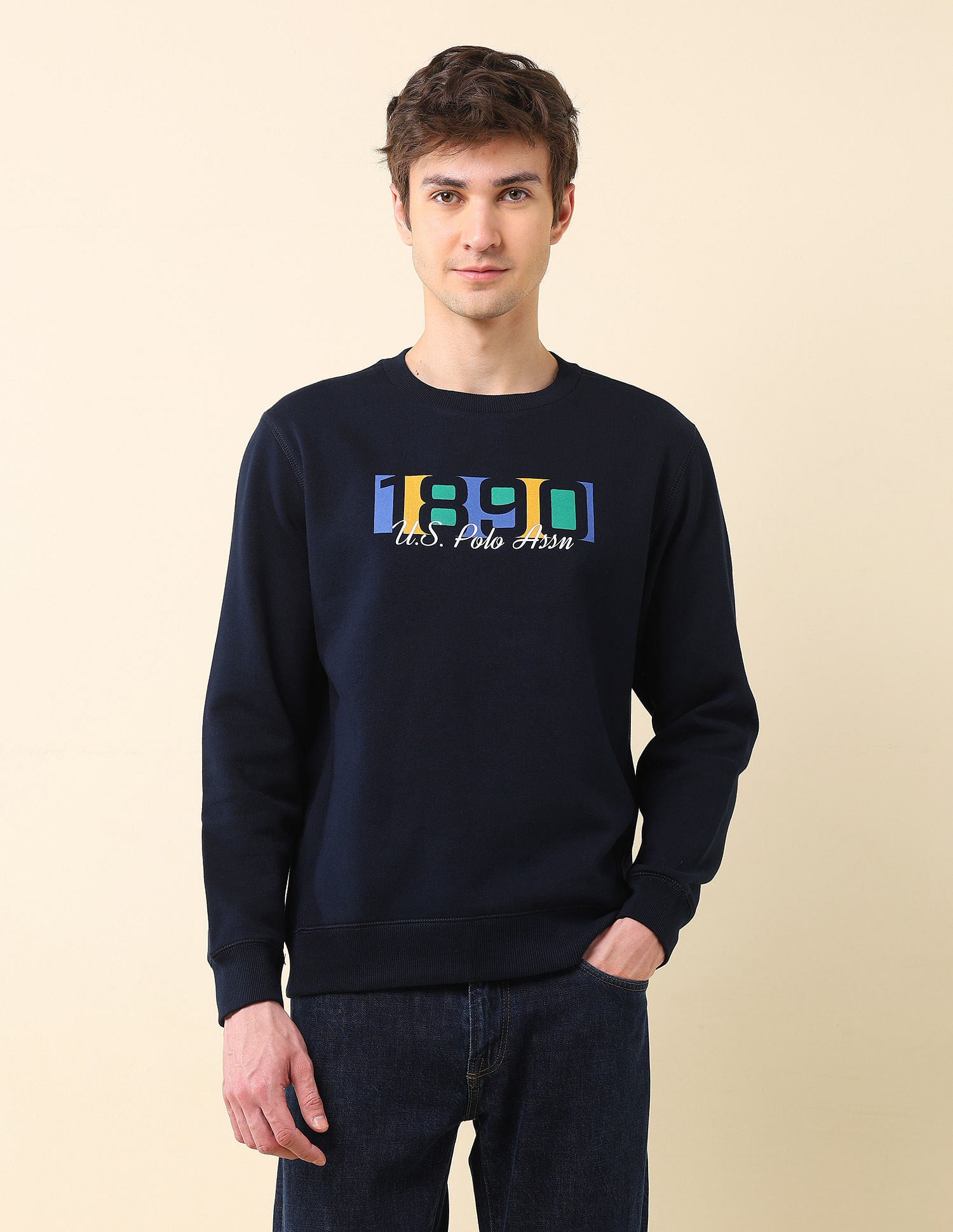 U.S. Polo Assn. Brand Printed Classic Sweatshirt