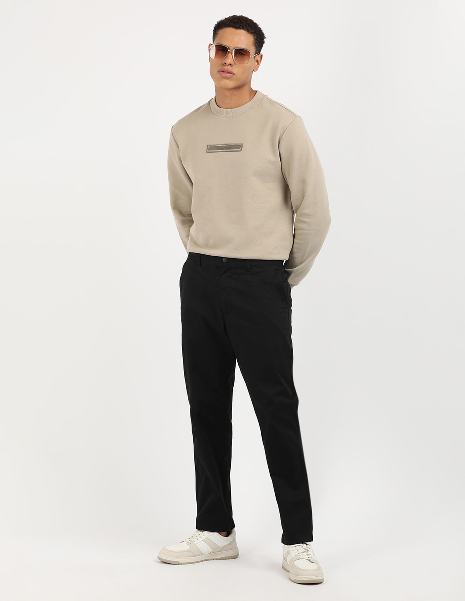 Calvin Klein Jeans Embroidered Logo Crew Neck Sweatshirt