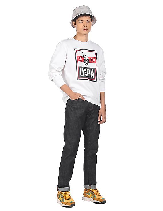 U.S. Polo Assn. Crew Neck Brand Print Sweatshirt