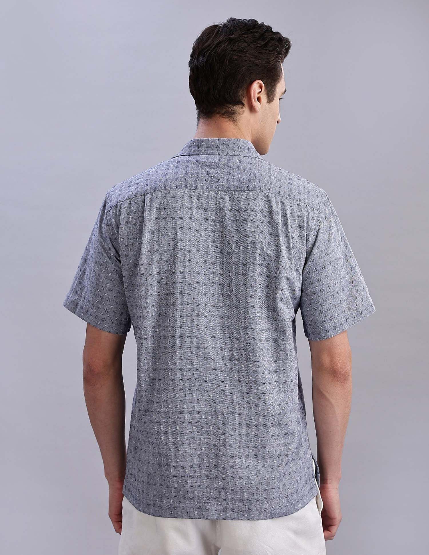 Tommy Hilfiger Textured Regular Fit Plain Woven Shirt