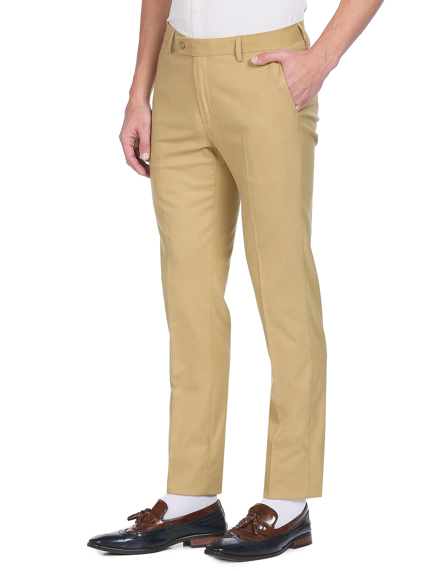 Solemio Formal Trousers : Buy Solemio Polyester Viscose Lycra Regular Fit  Solid Formal Trouser For Men - Green Online | Nykaa Fashion
