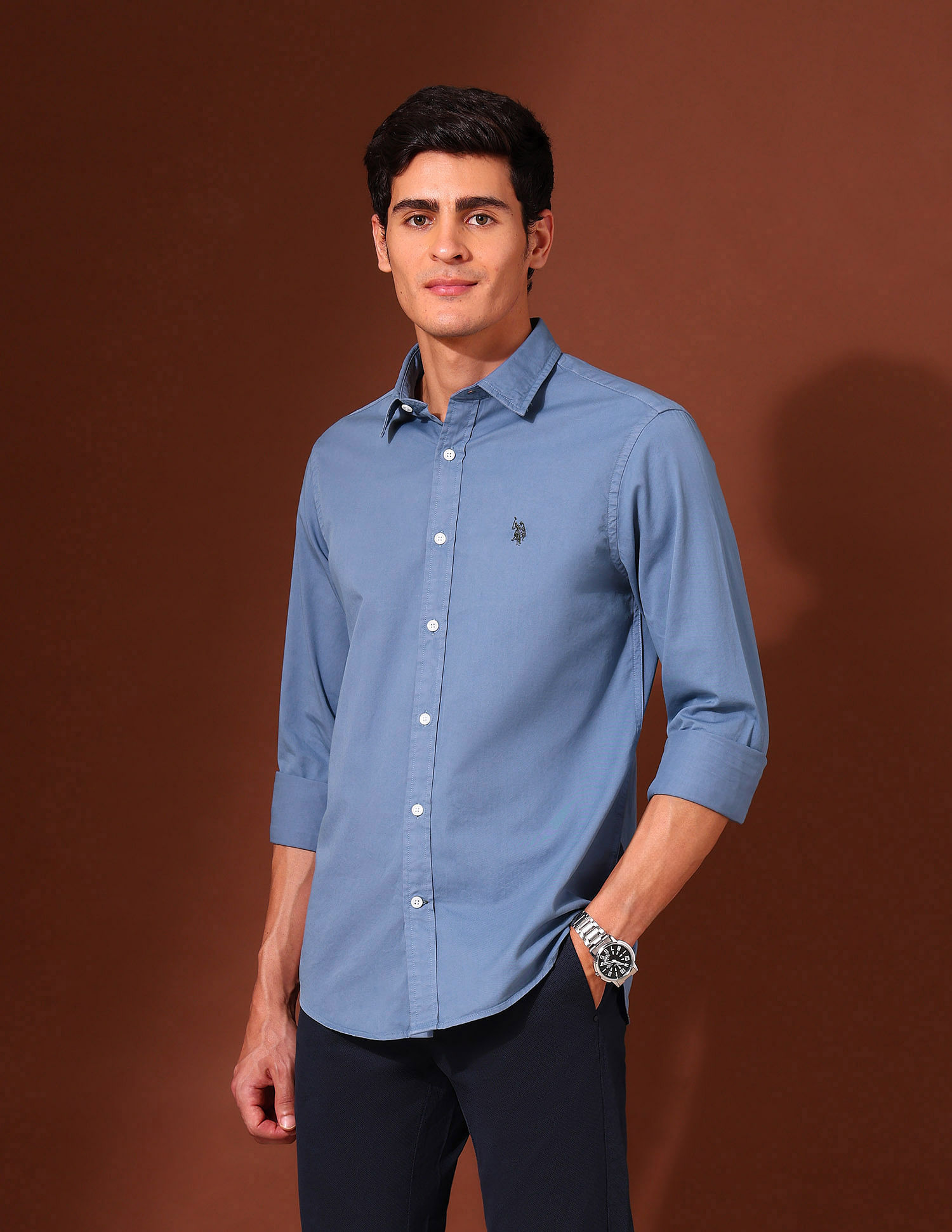 U.S. Polo Assn. Pure Cotton Regular Fit Twill Shirt