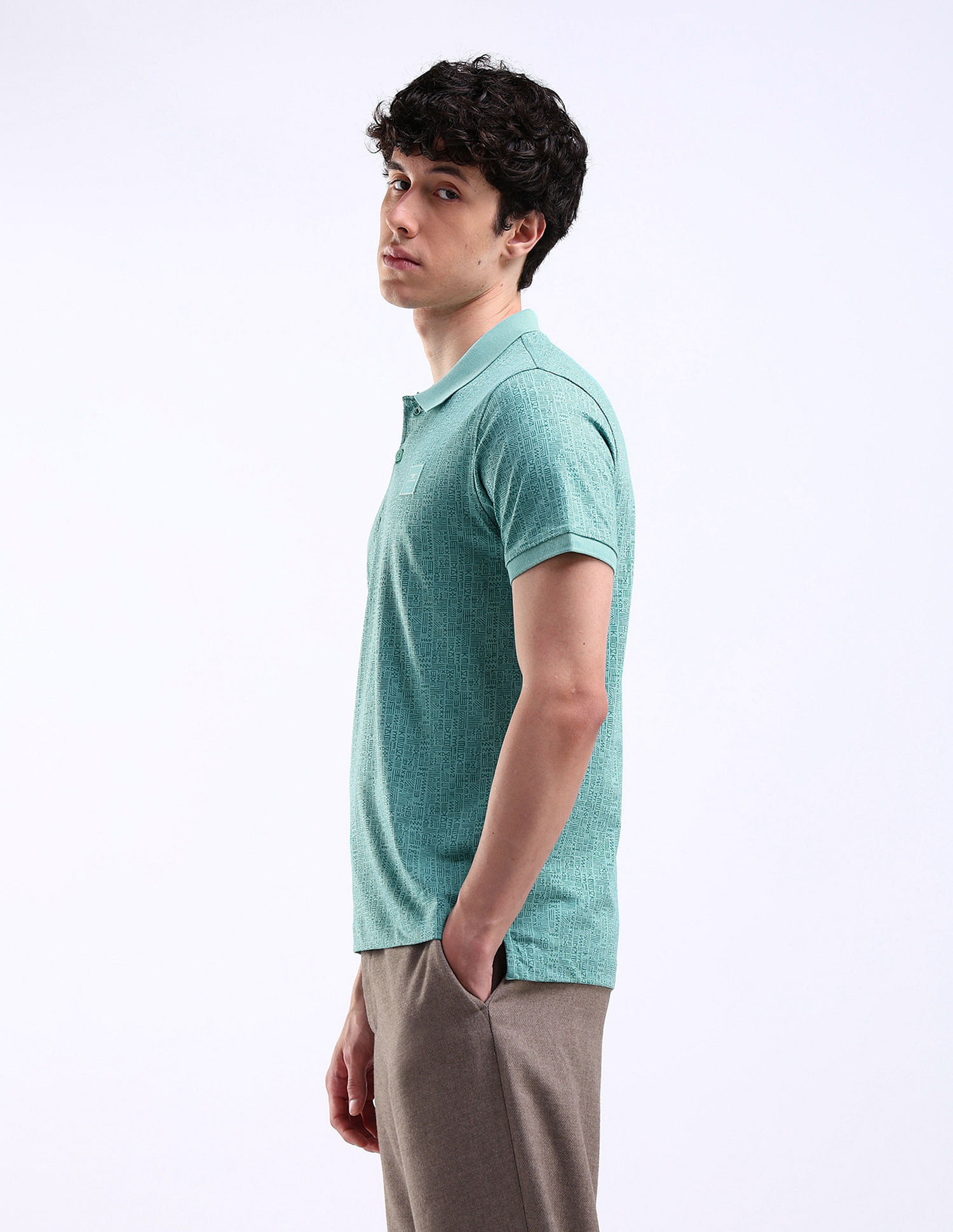 Flying Machine All-Over Regular Fit Polo Shirt