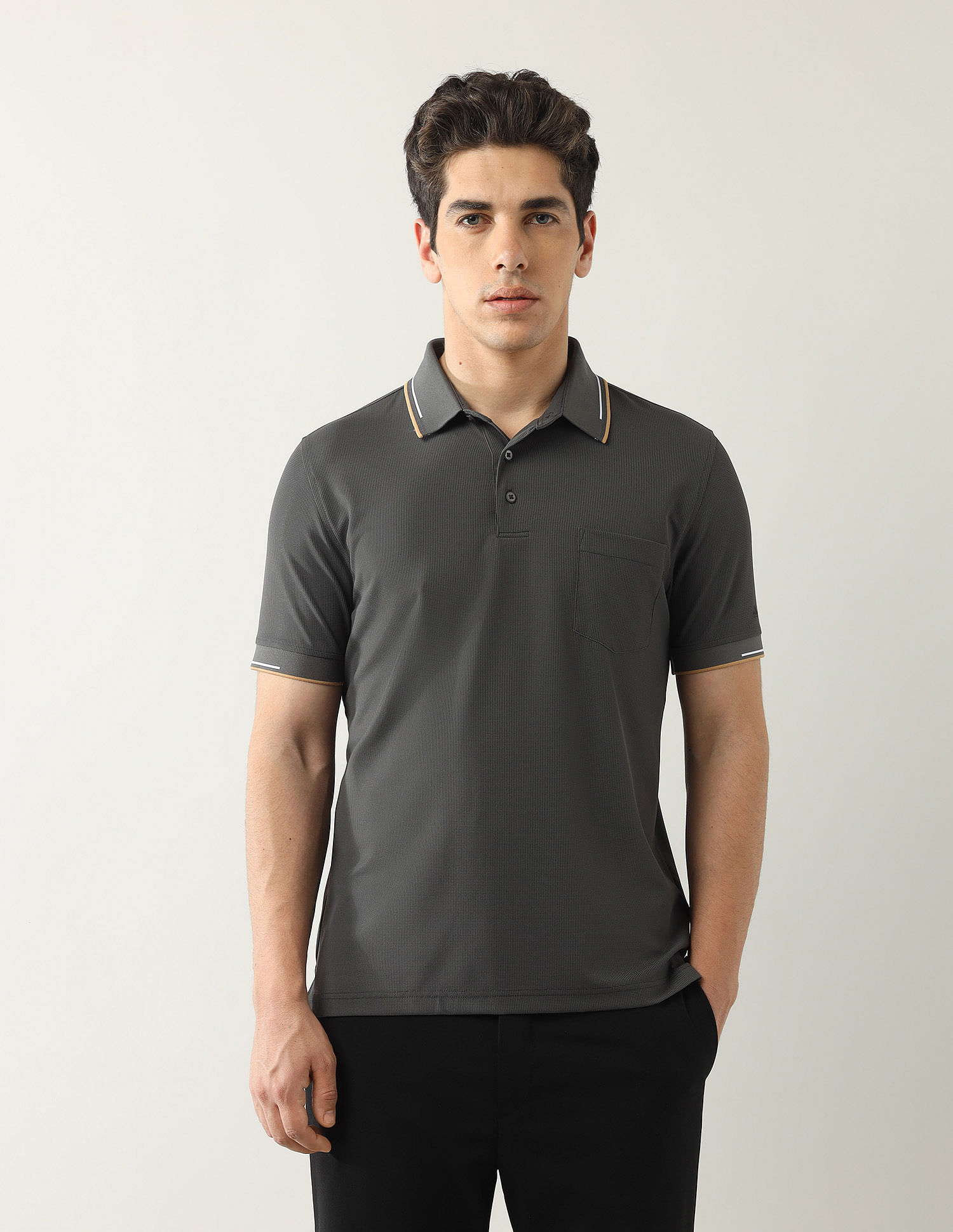 Arrow Textured Regular Fit Polo Shirt