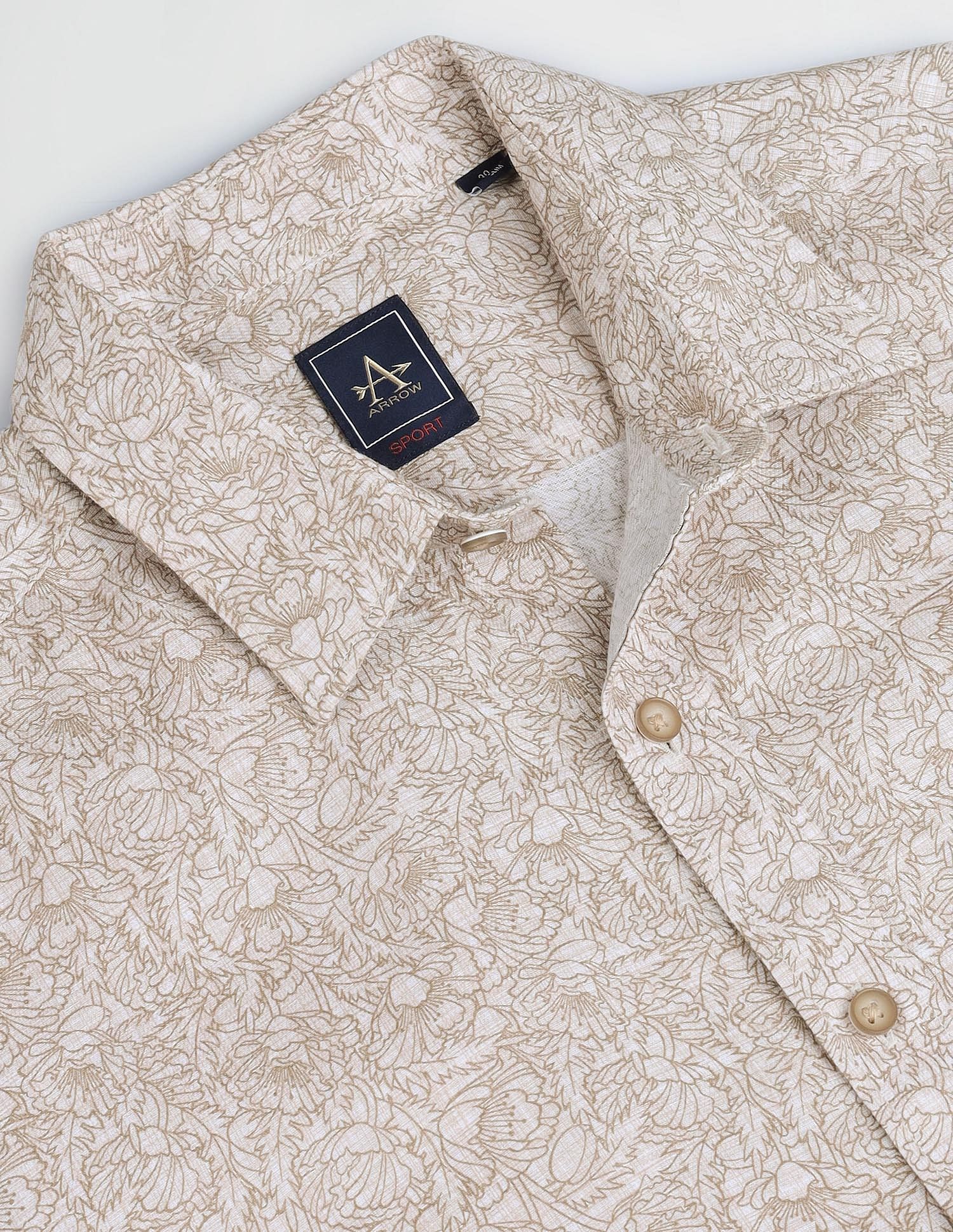 Arrow Sports Pure Cotton Floral Print Shirt