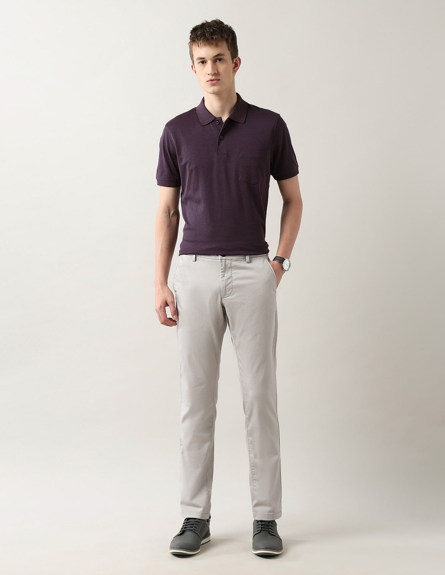 Arrow Textured Regular Fit Polo Shirt