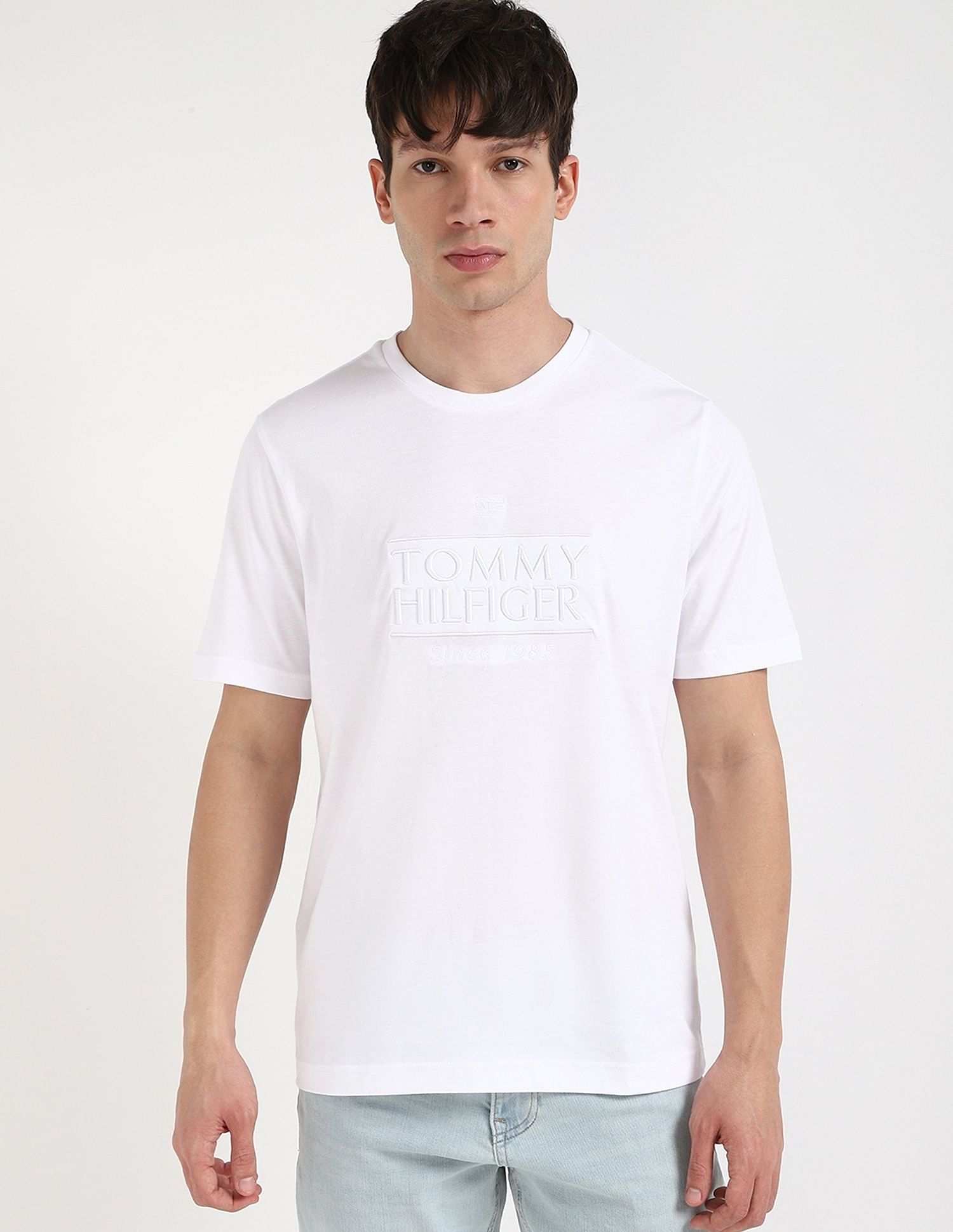 Tommy Hilfiger Embroidered Logo Regular-Fit Cotton T-Shirt
