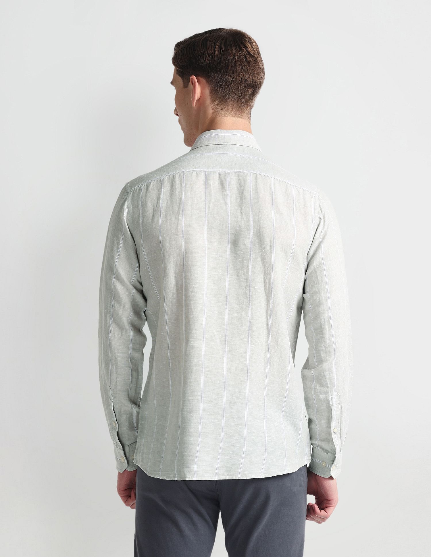 Arrow Sports Linen Slim Fit Shirt