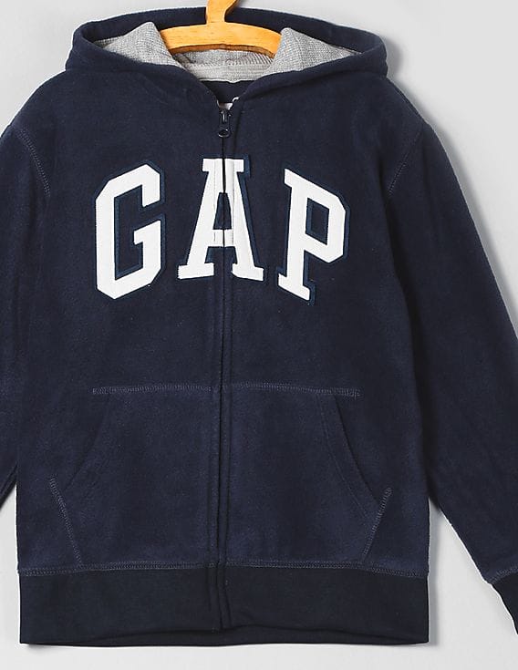 Buy GAP Boys Blue Logo Quarter-Zip Sweatshirt