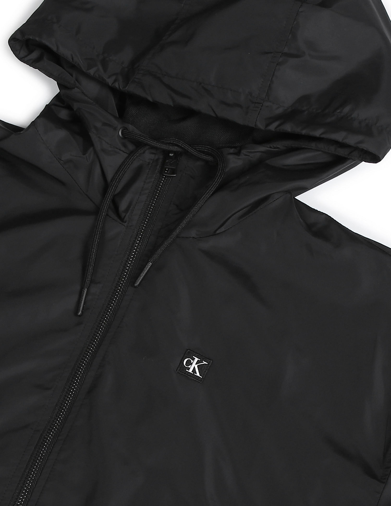 Buy Calvin Klein Jeans Women Black Drawstring Hood Packable