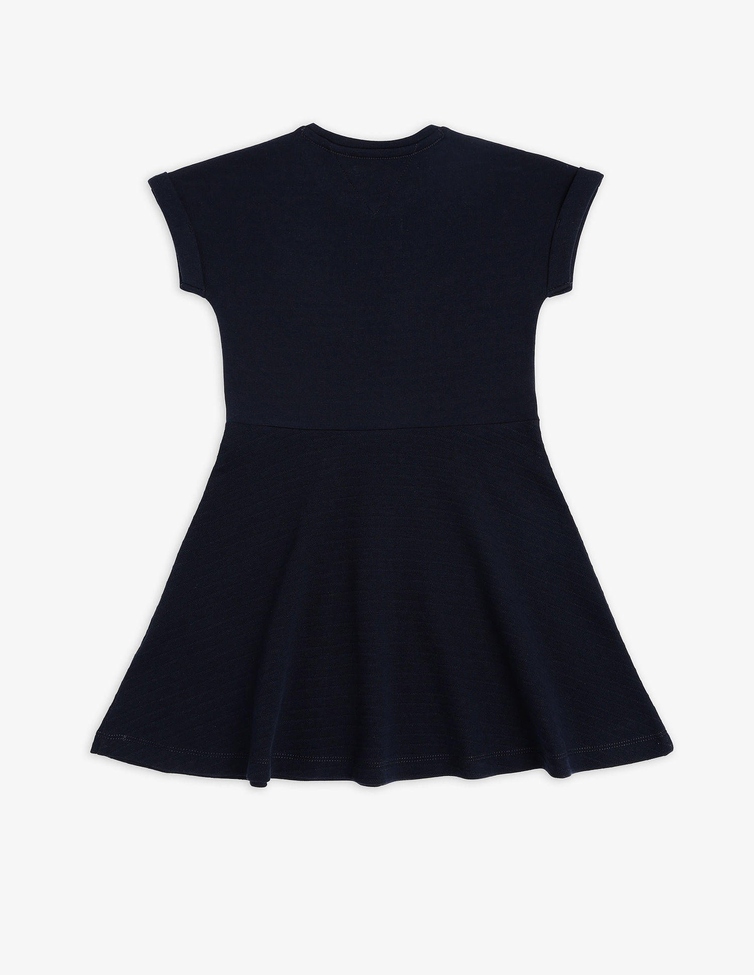 Tommy Hilfiger Kids Girls Cotton Crew Neck A-Line Dress