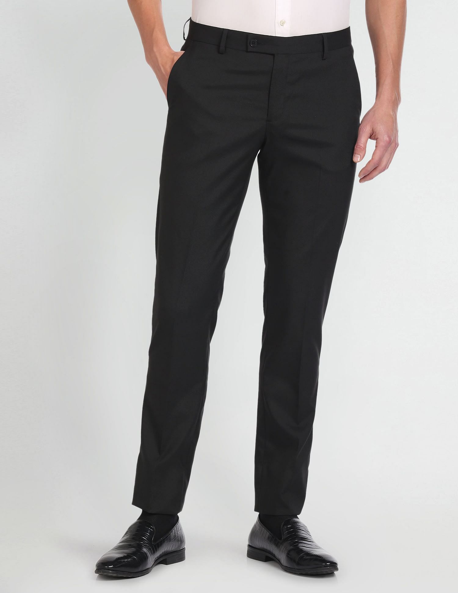Arrow Mid Rise Check Trousers