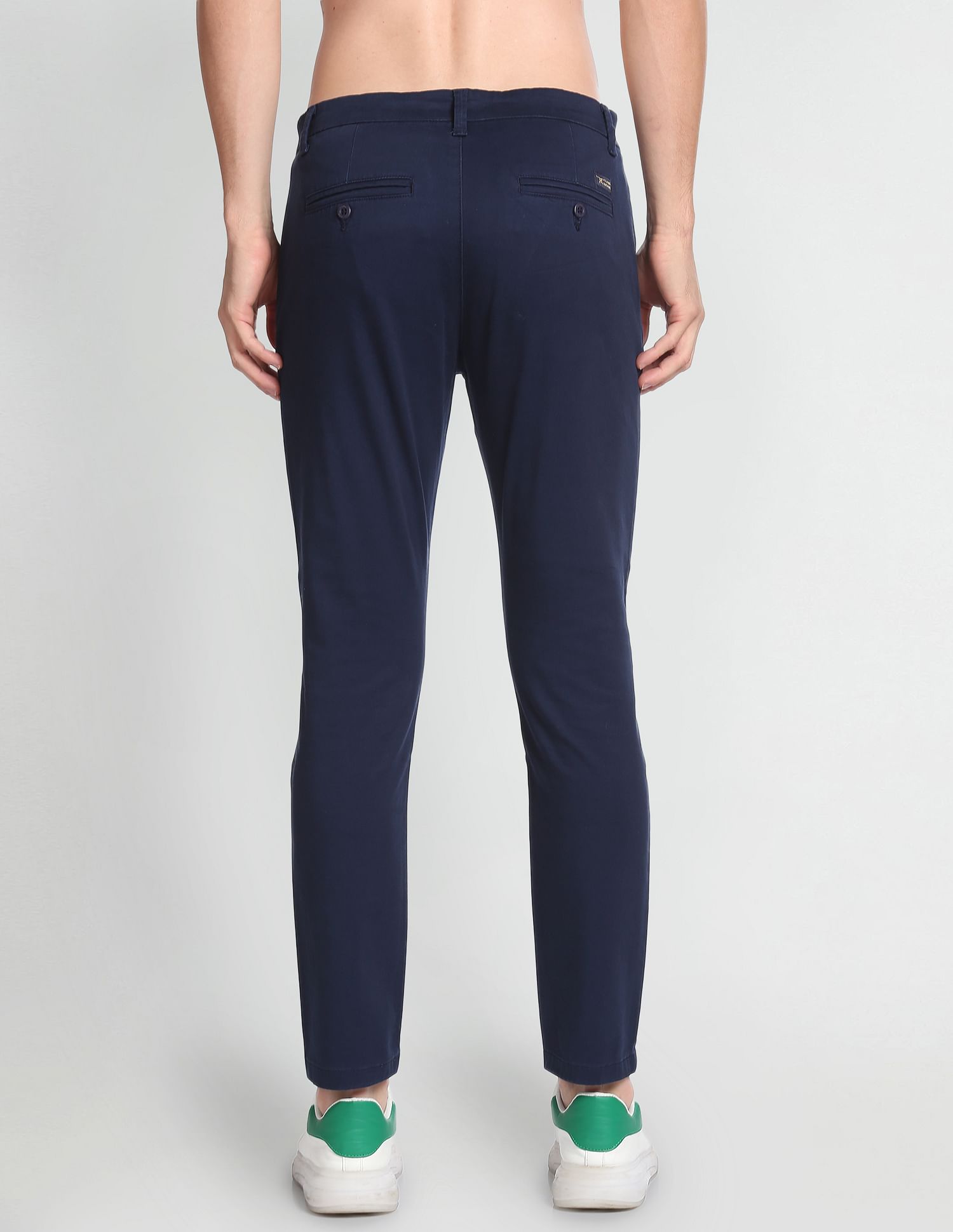 Flying Machine Slim Tapered Solid Trousers
