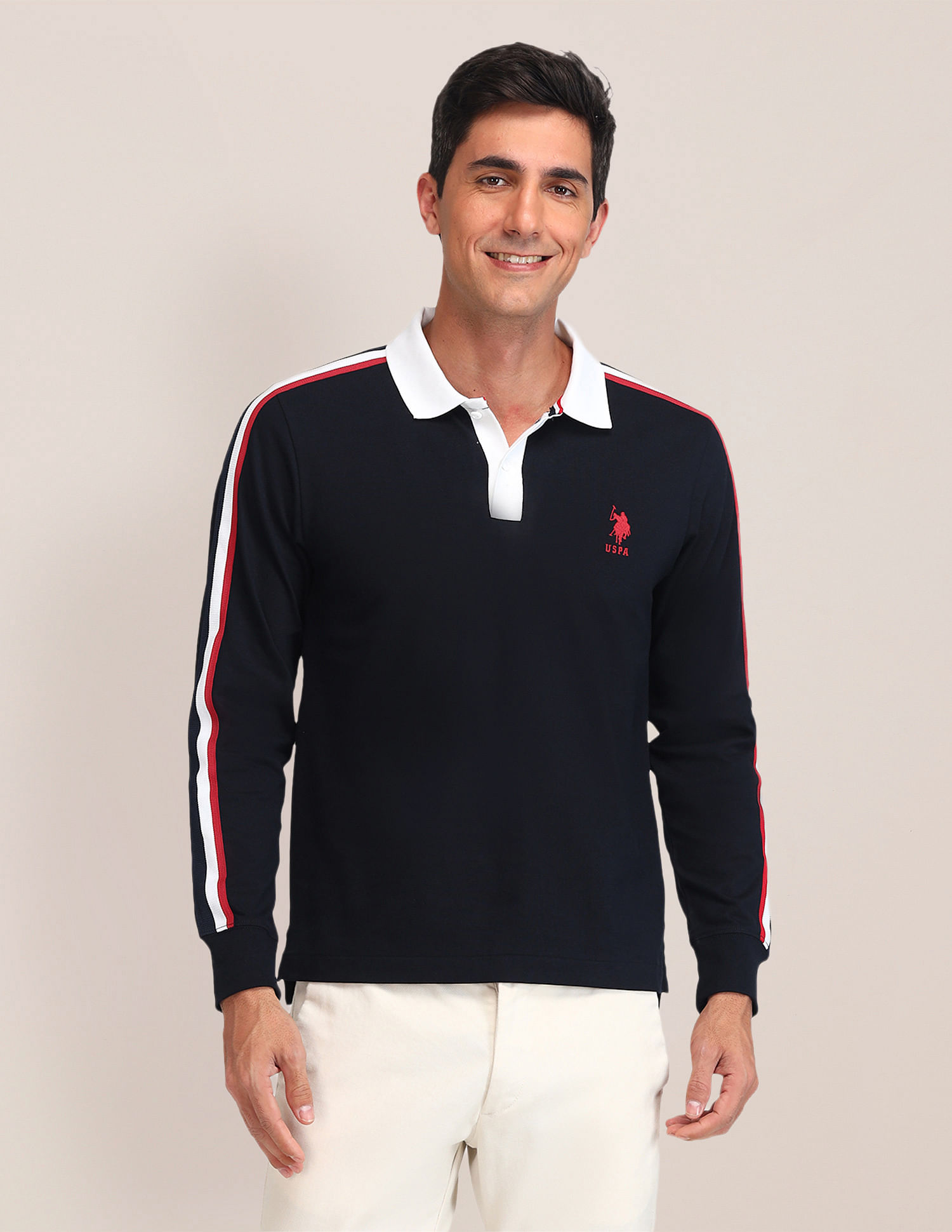 U.S. Polo Assn. Solid Pattern Slim Fit Polo Shirt