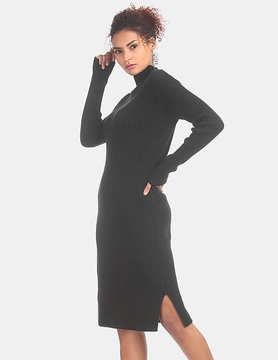 Buy GAP Black Turtle Neck Sweater Dress