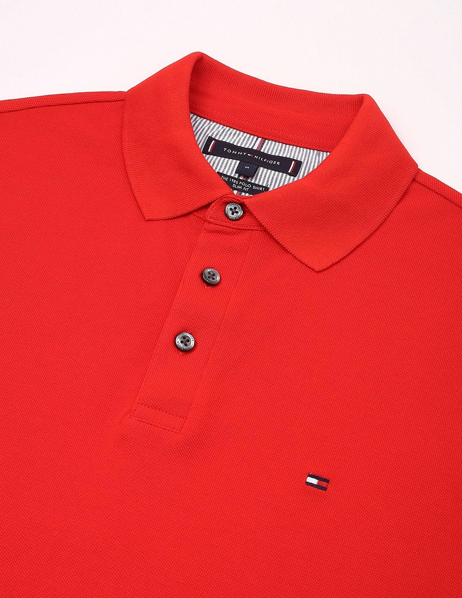 Tommy Hilfiger Solid Slim-Fit Cotton Polo Shirt