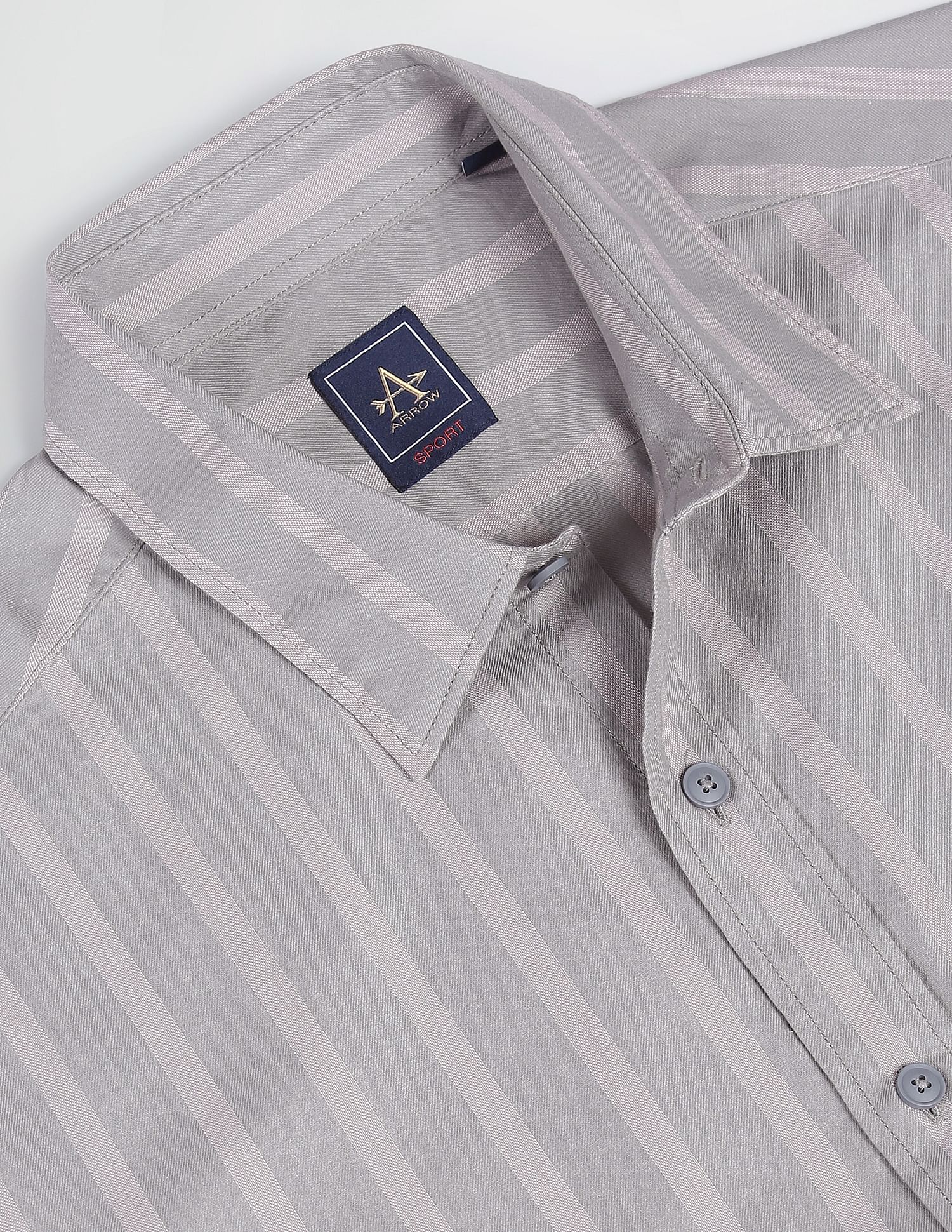 Arrow Sports Vertical Stripe Manhattan Slim Fit Shirt