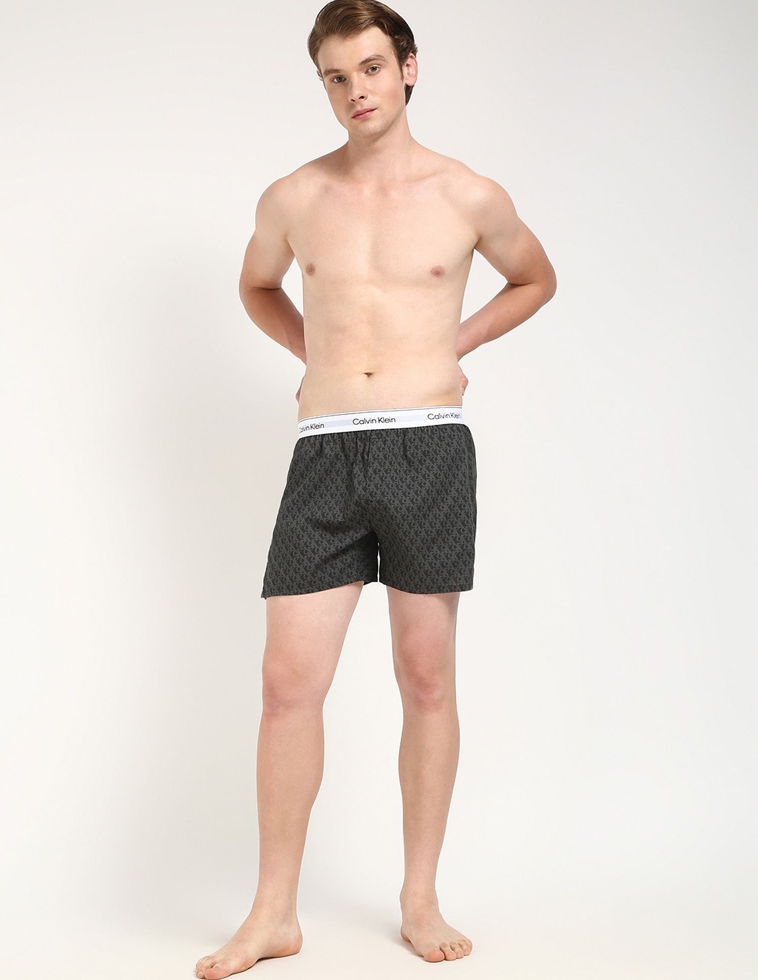 Calvin Klein Underwear Printed Green Cotton Boxers