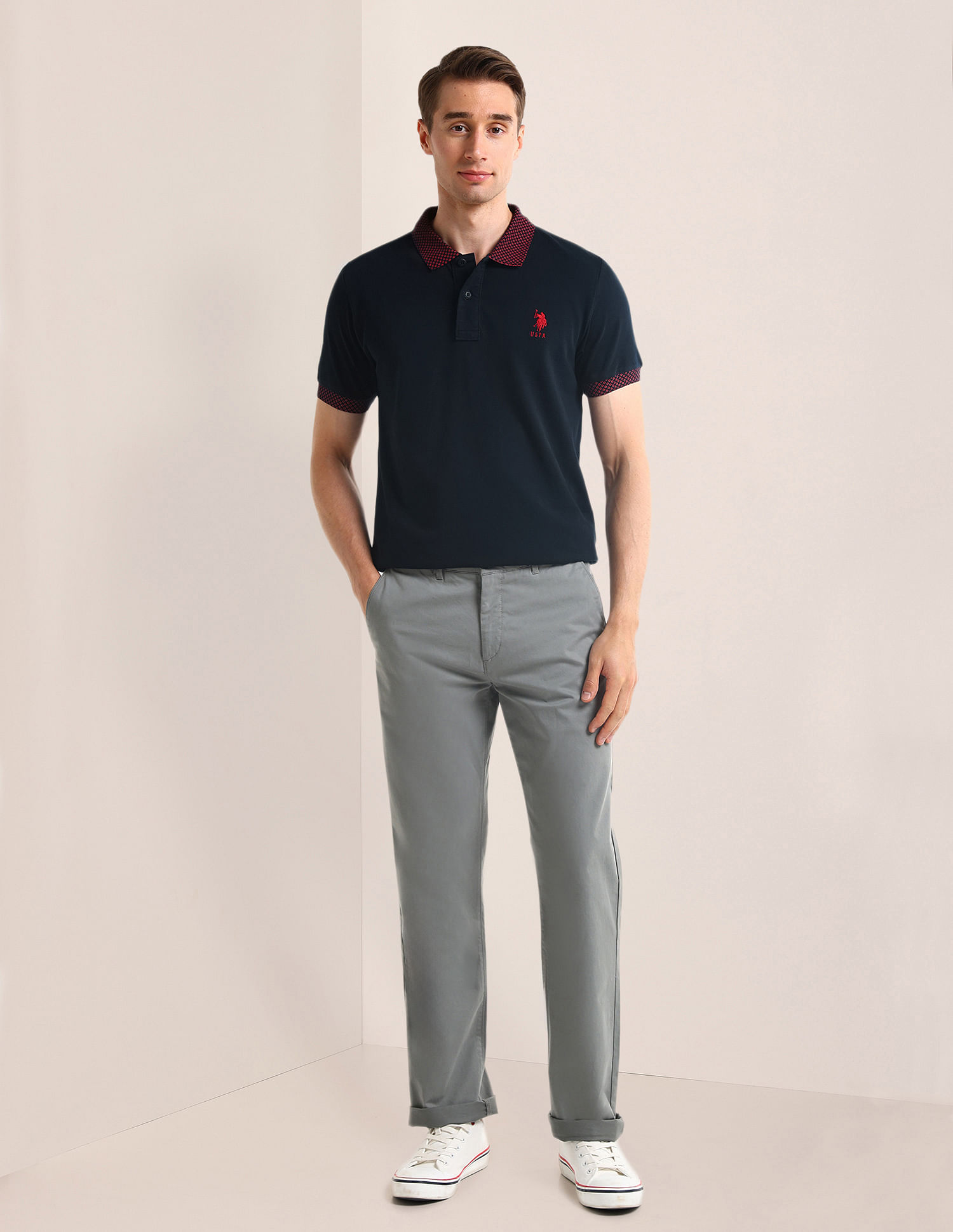 U.S. Polo Assn. Solid Slim Fit Polo Shirt