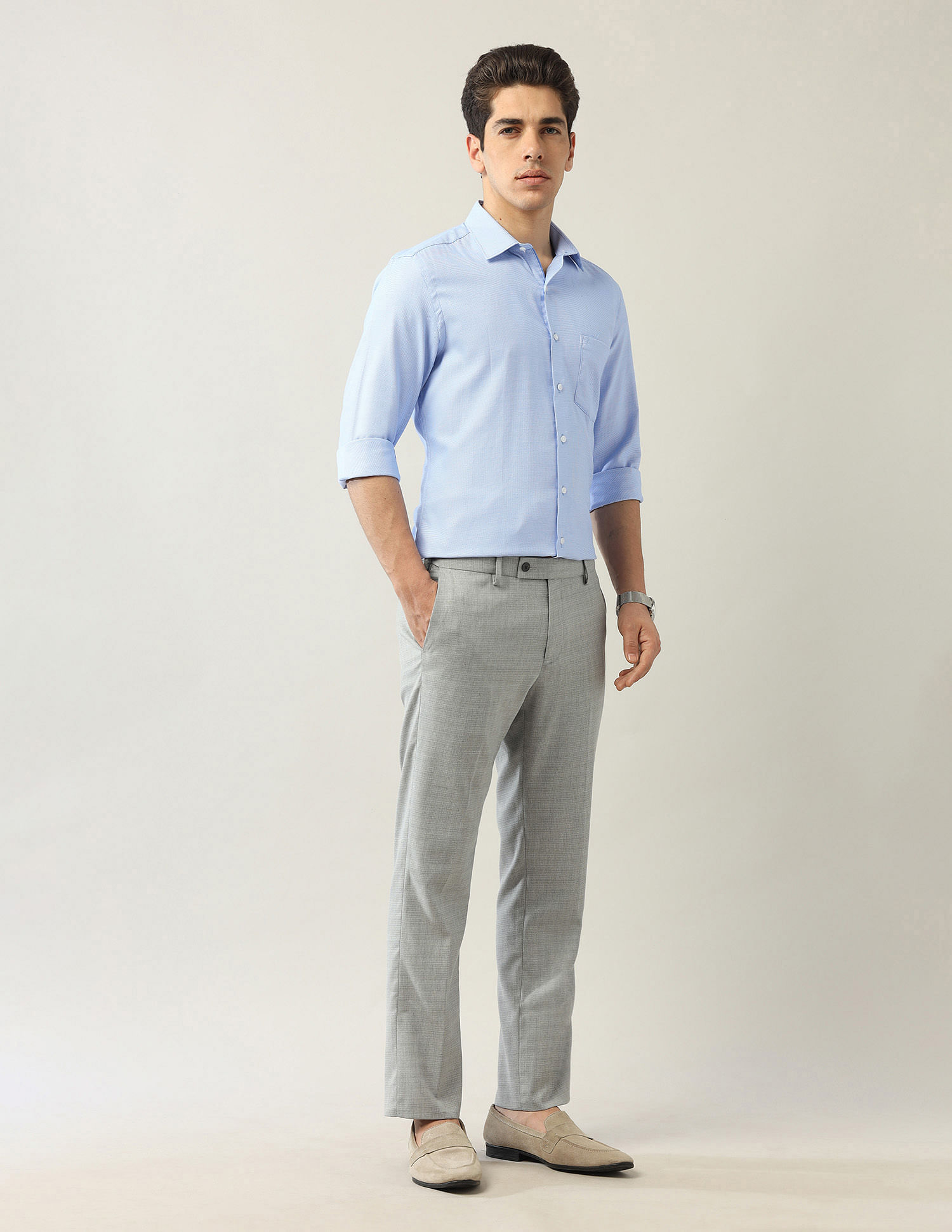 Arrow Textured Liberty Classic Fit Shirt