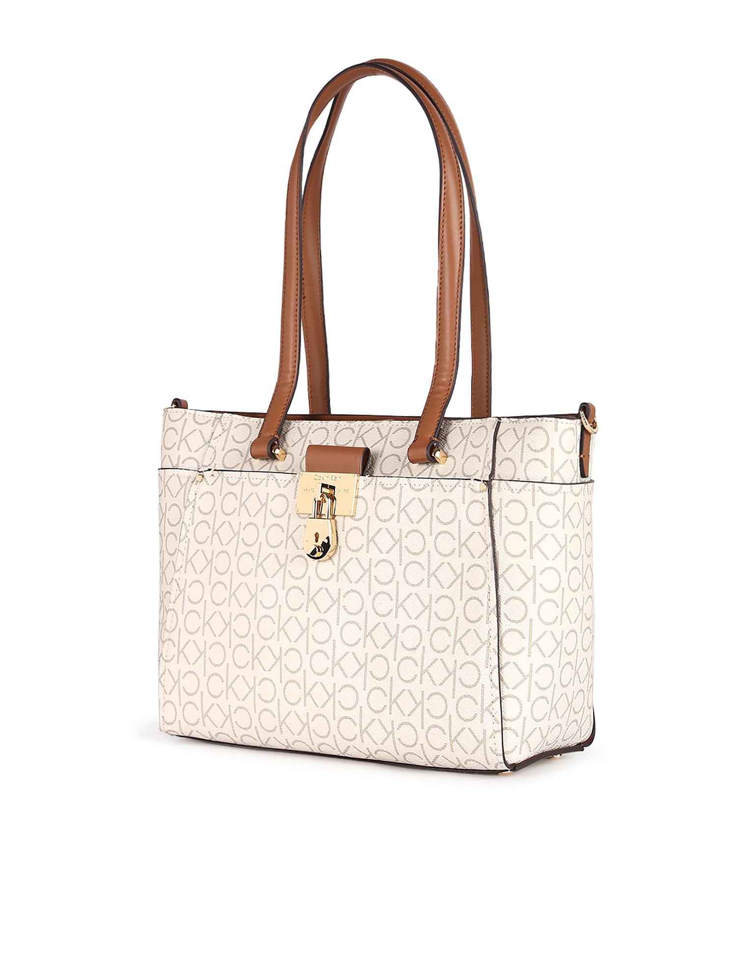 Calvin Klein All Over Monogram Camillie Tote Bag