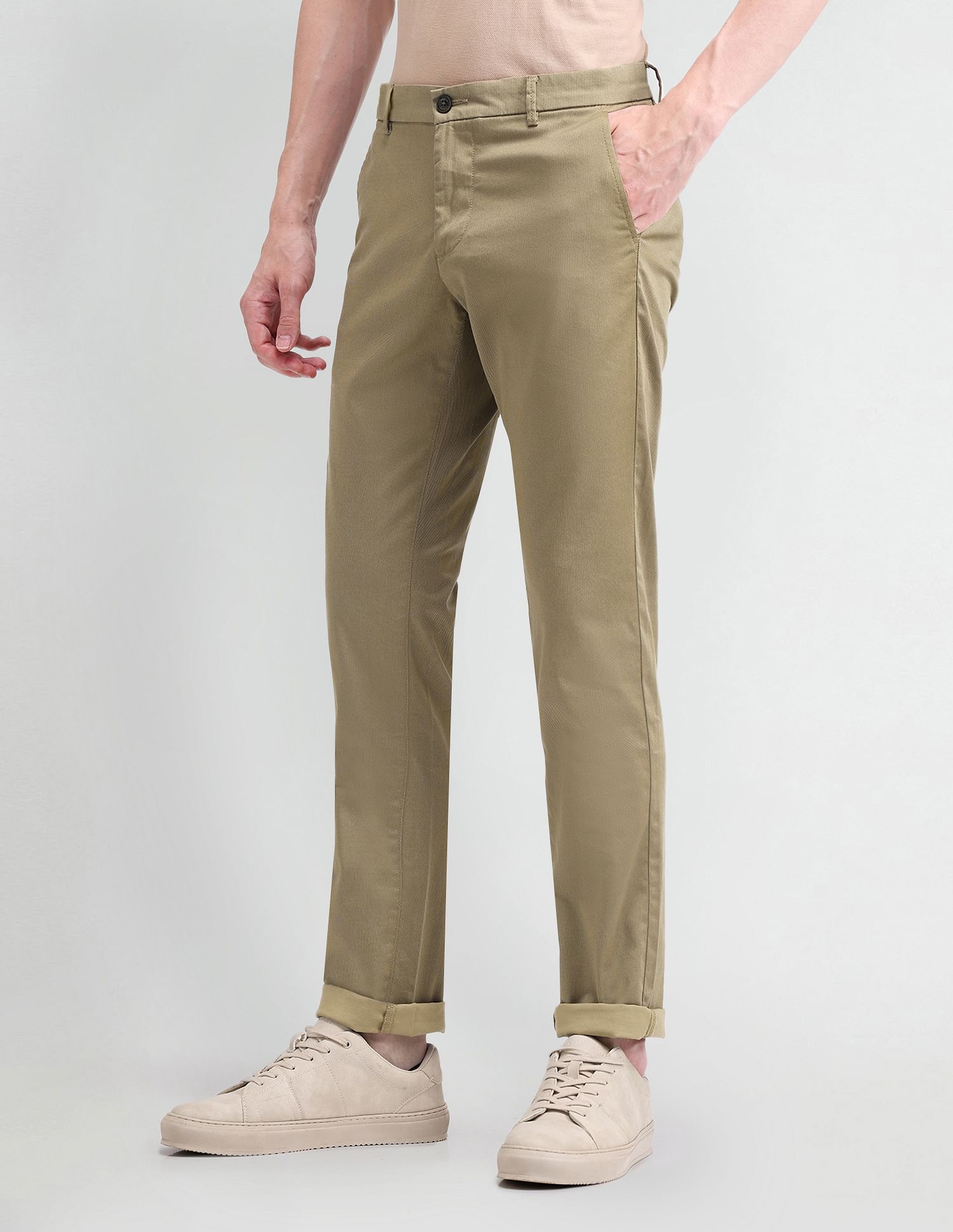 Arrow Sport Slim Fit Satin Trousers