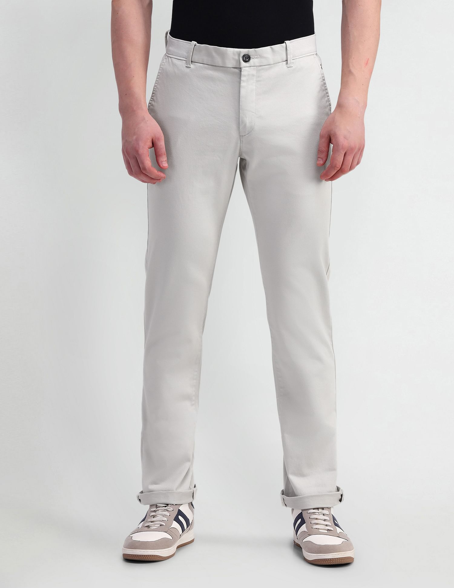 Arrow Sports Slim Fit Twill Trousers