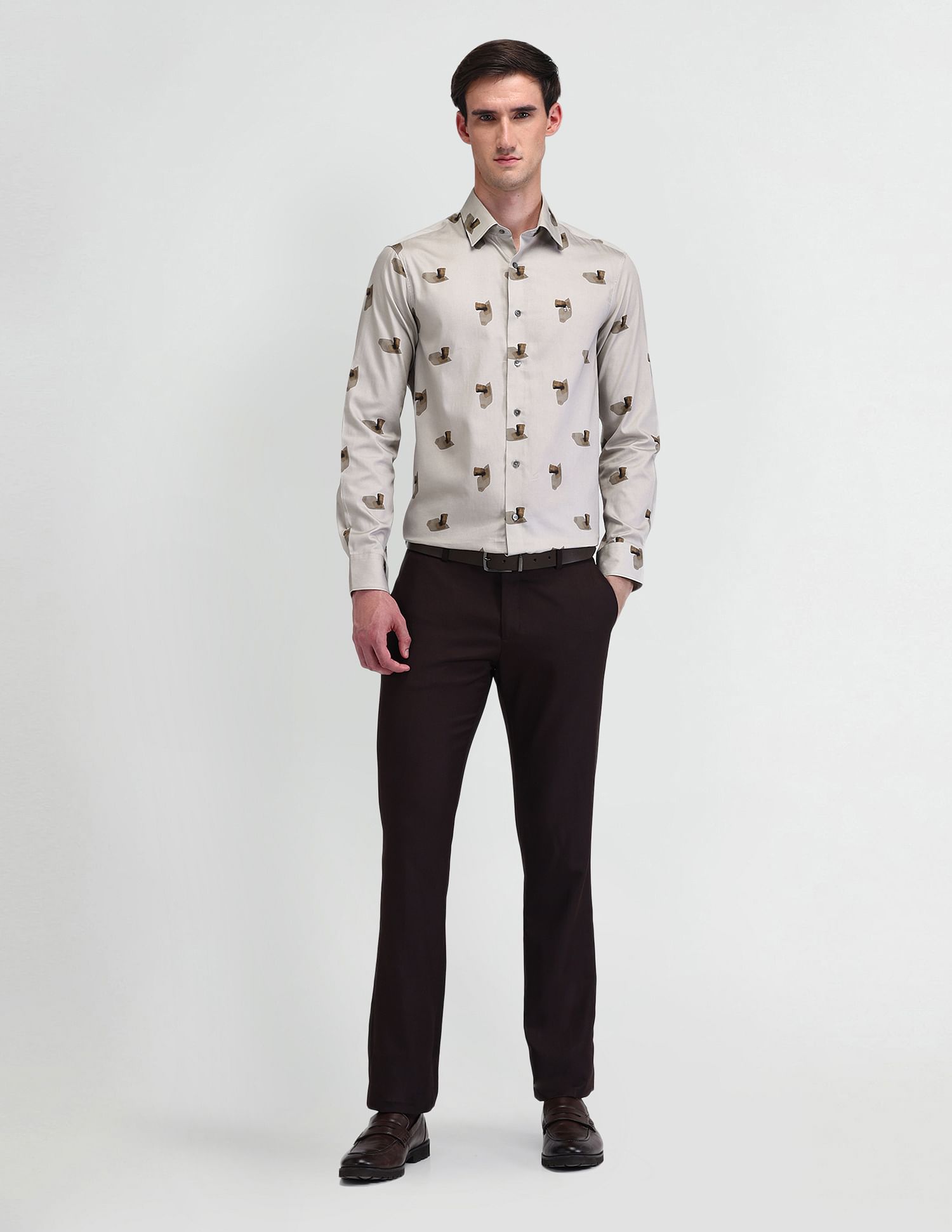 Arrow Brooklyn Fit All-over Print Shirt