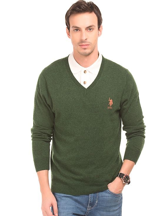 Buy U.S. Polo Assn. Men Solid Slim Fit 