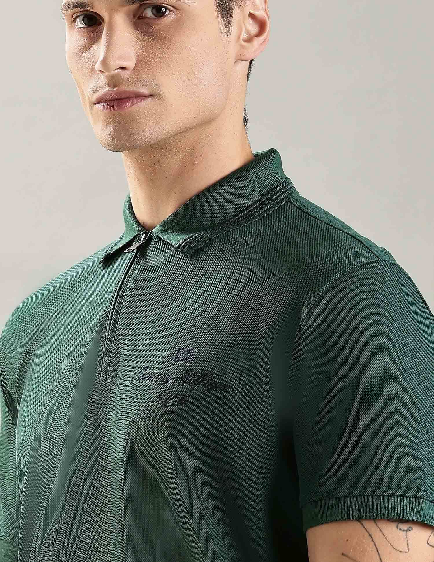 Tommy Hilfiger Embroidered Logo Regular Fit Cotton Polo T-Shirt