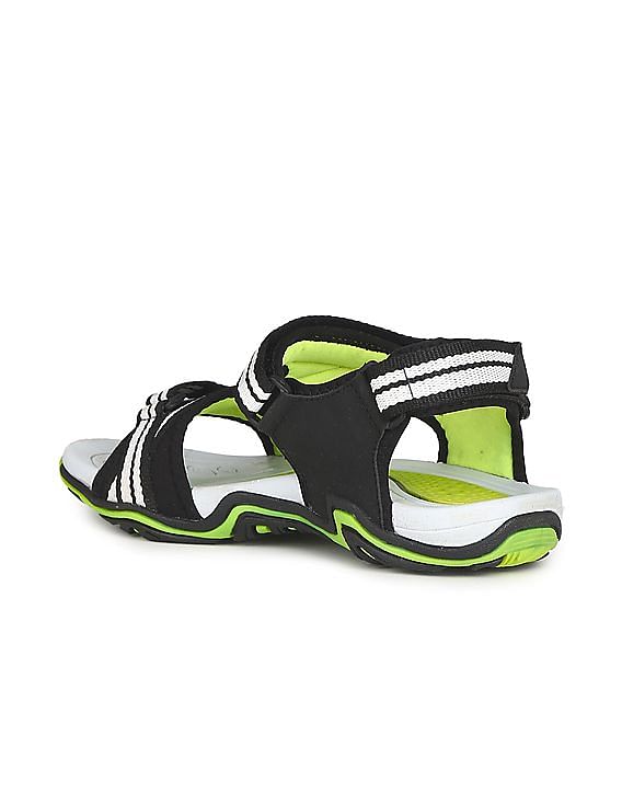 Lime green and online black sandals