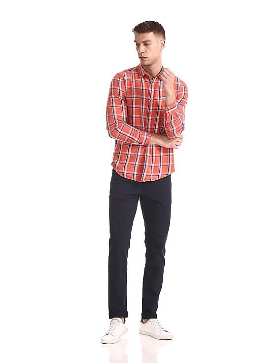 U.S. Polo Assn. Denim Co. Button Down Collar Plaid Check Shirt