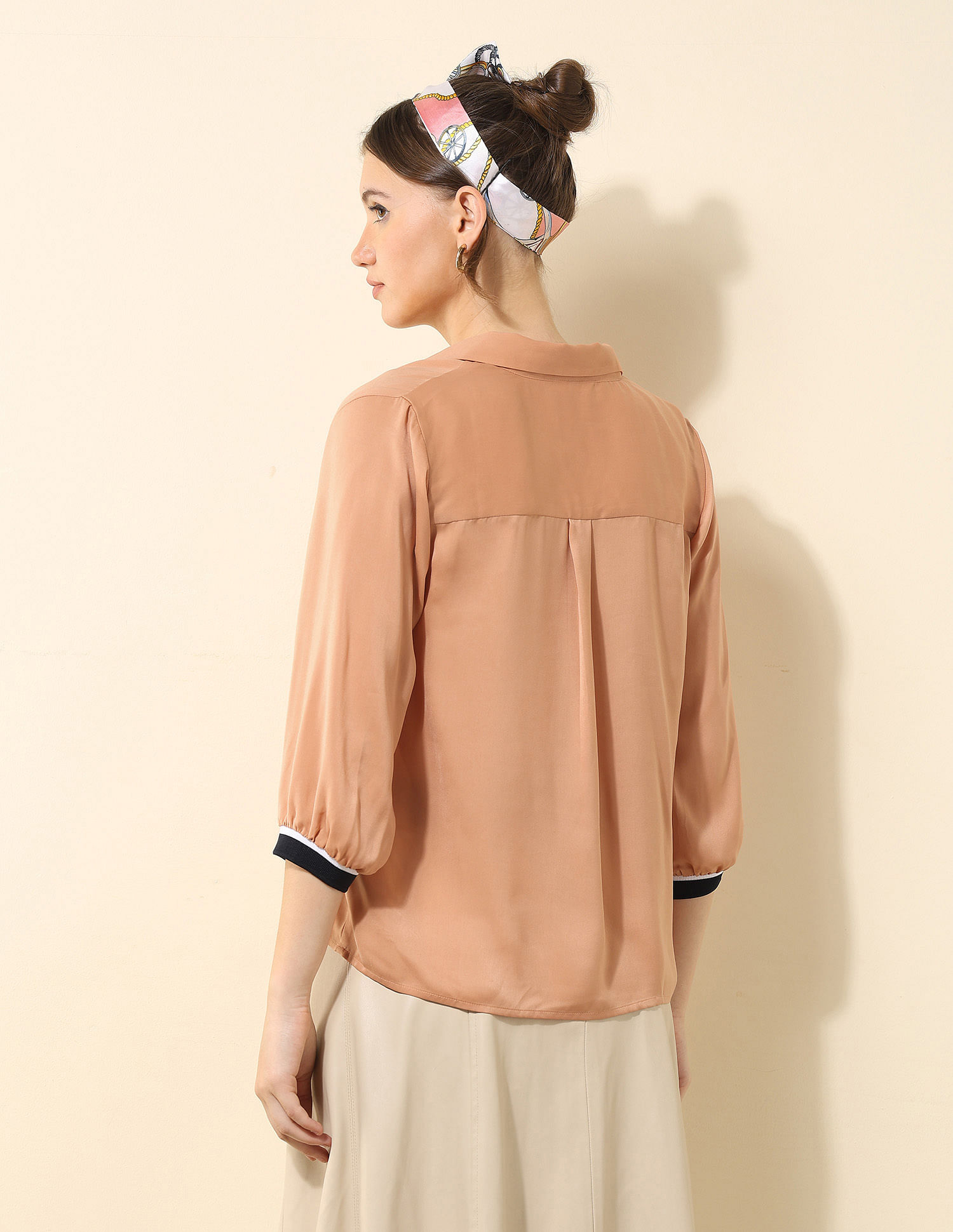 U.S. Polo Assn. Women Satin Solid Shirt