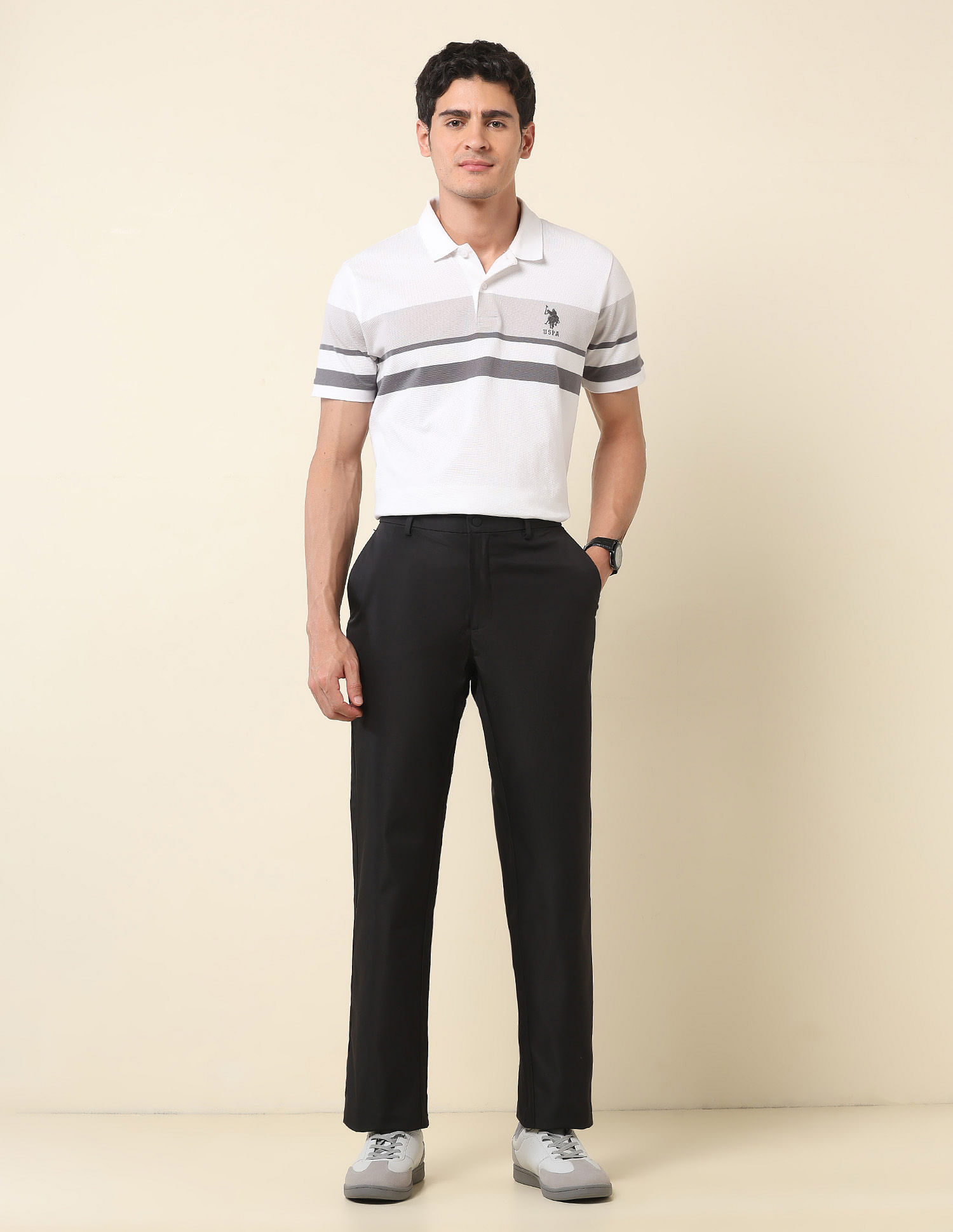 U.S. Polo Assn. Riley Straight Fit Twill Trousers