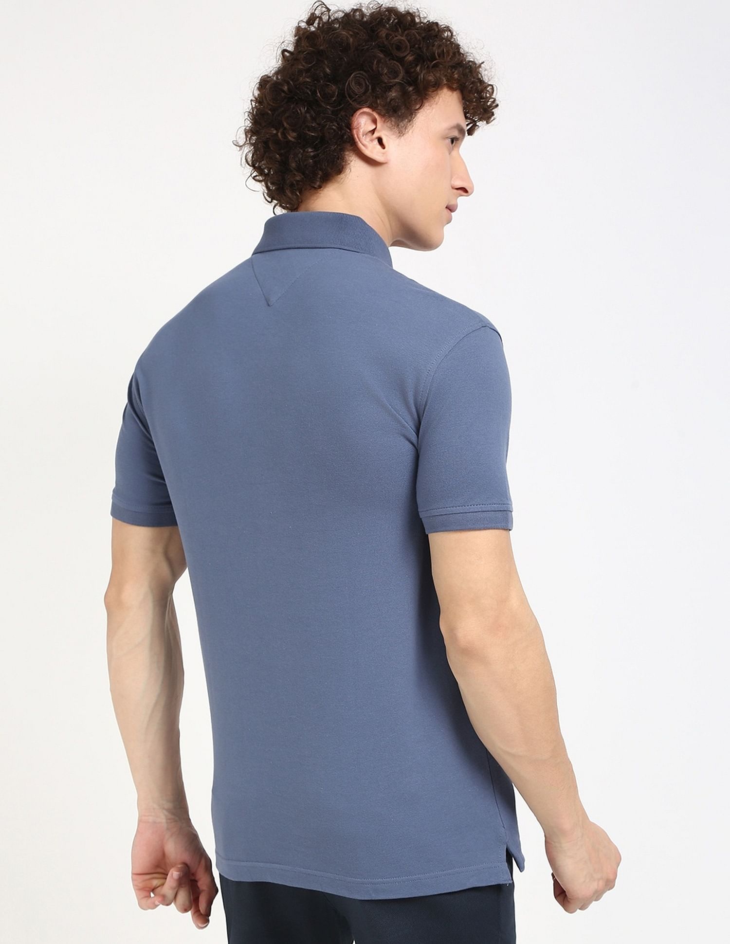 Tommy Hilfiger Solid Regular-Fit Cotton Polo Shirt