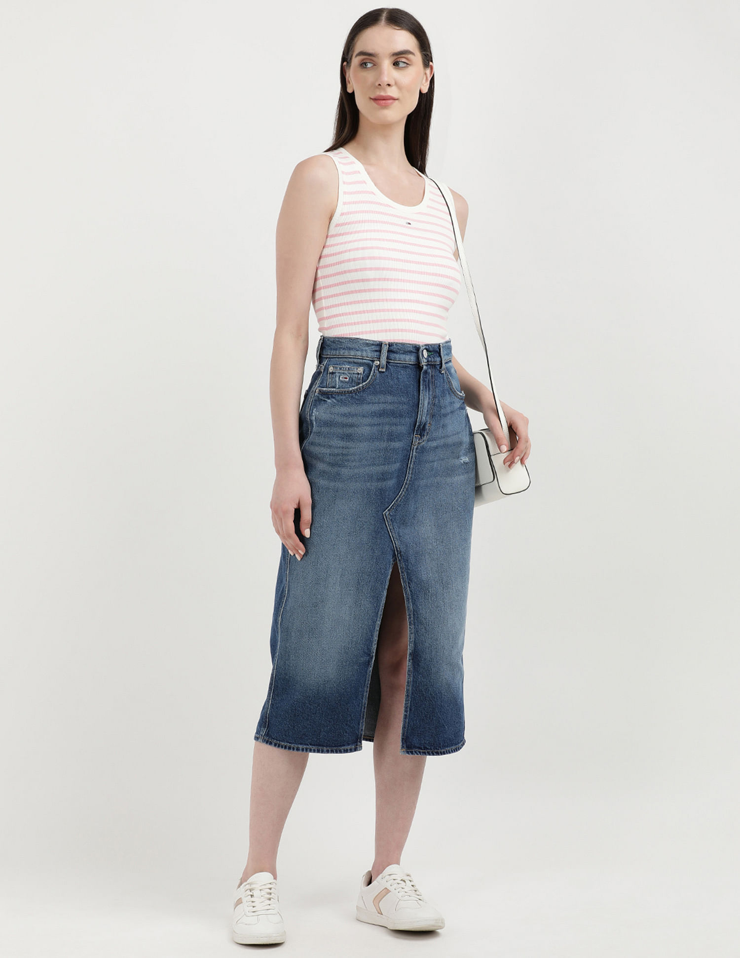 Tommy Hilfiger Washed Midi Skirt